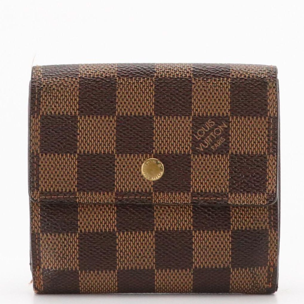 Louis Vuitton Elise Bifold Wallet in Damier Ebene Canvas