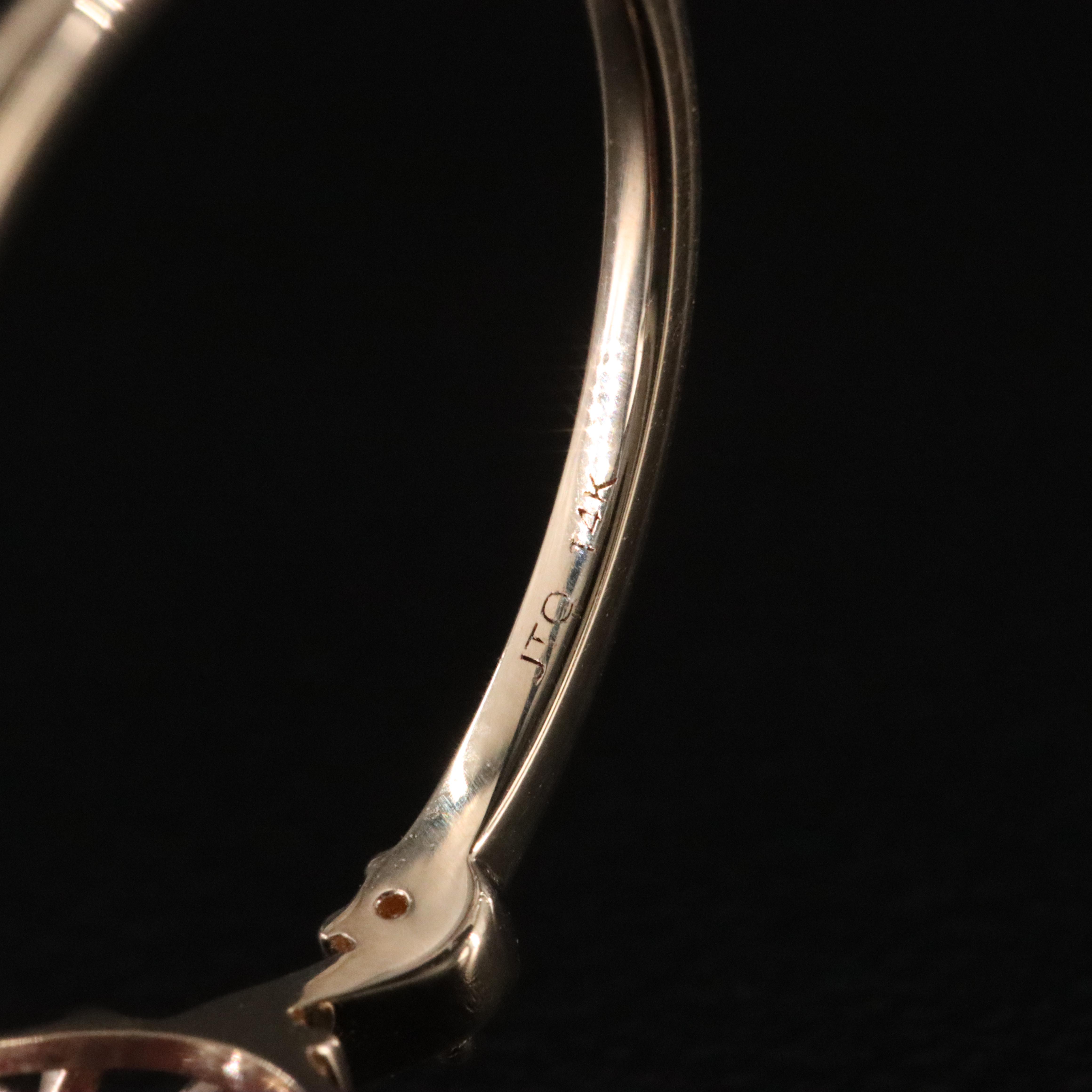 14K Tourmaline and White Sapphire Ring