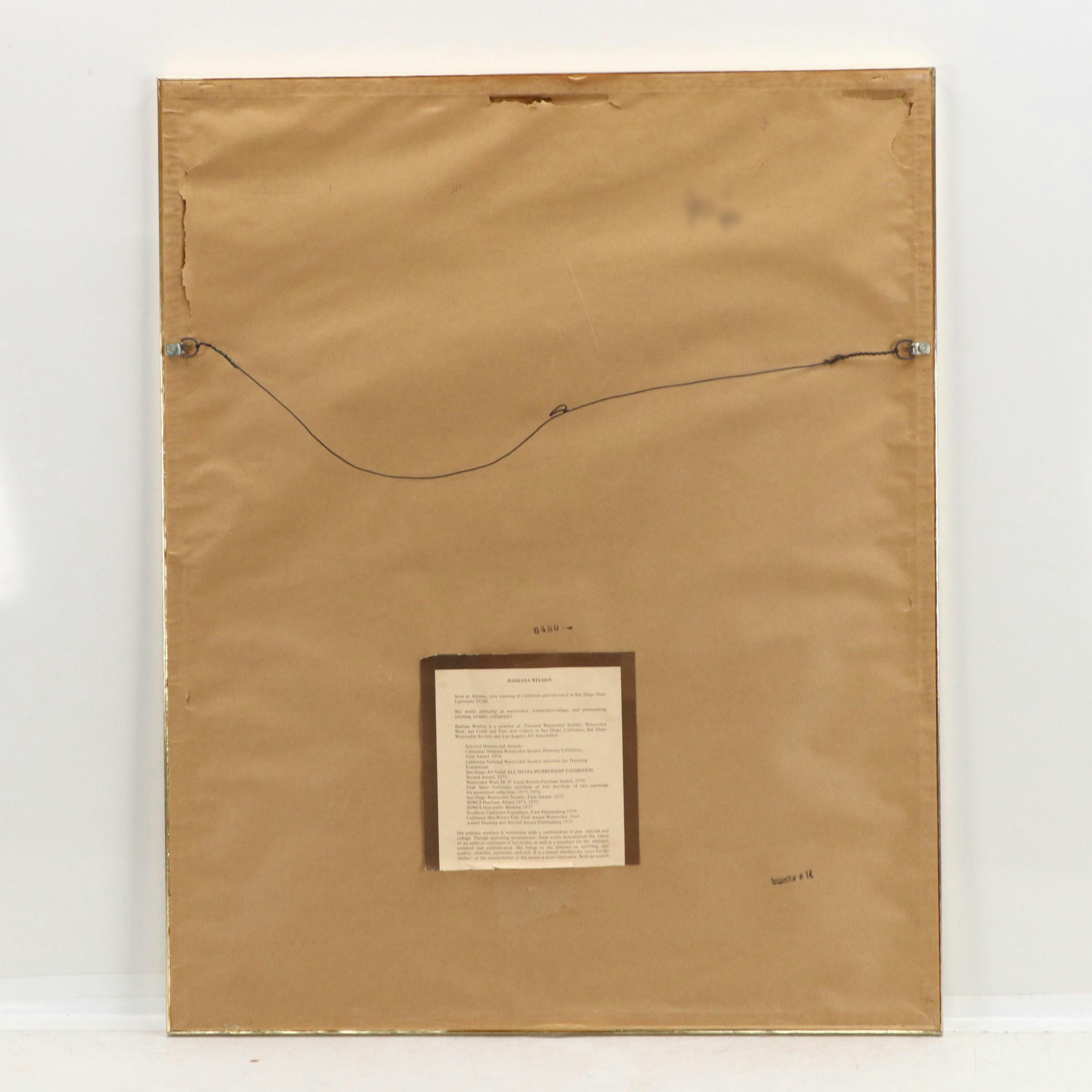 Floral Offset Lithograph After Barbara Weldon, Late 20th Century