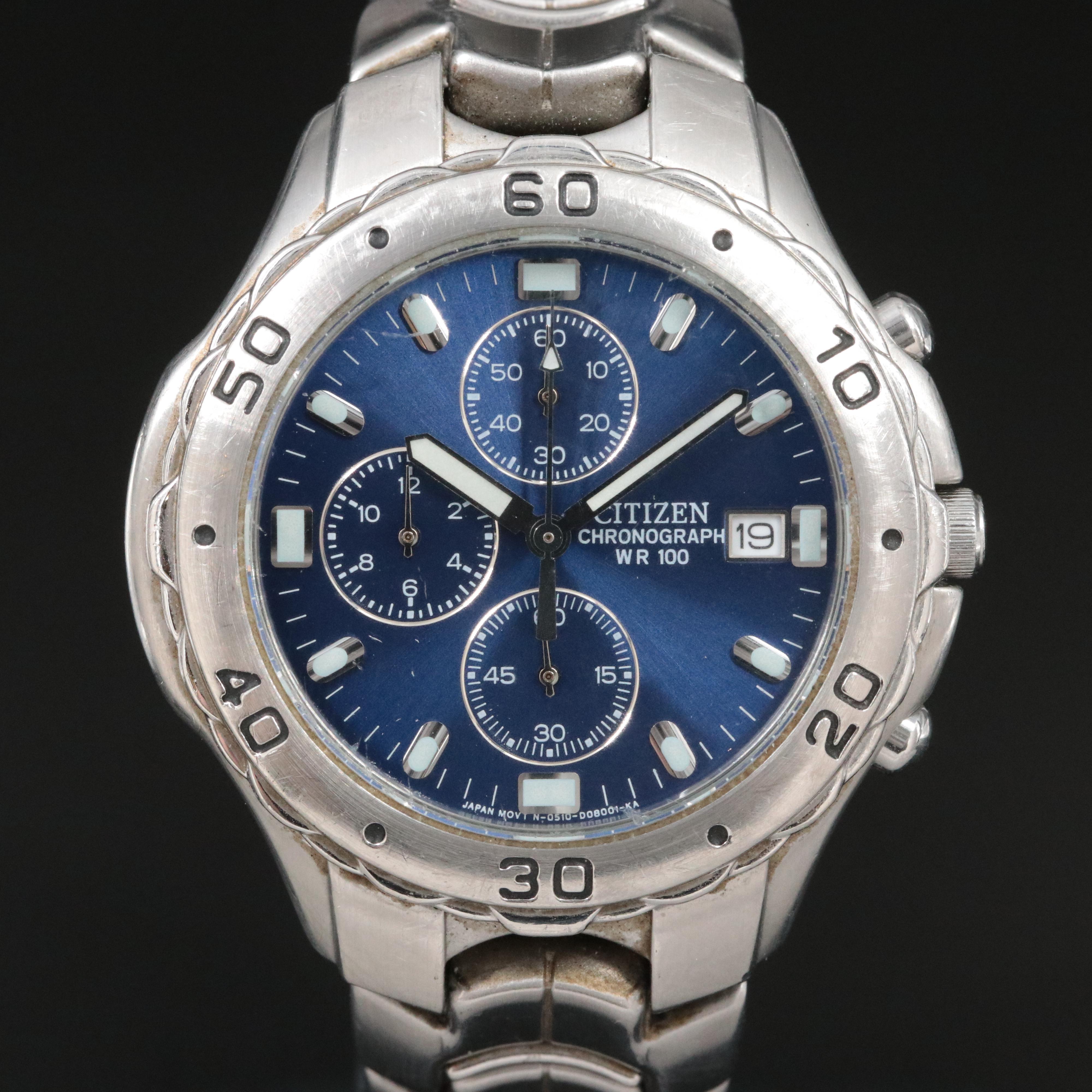 Citizen Stainless Steel Chronograph Watch