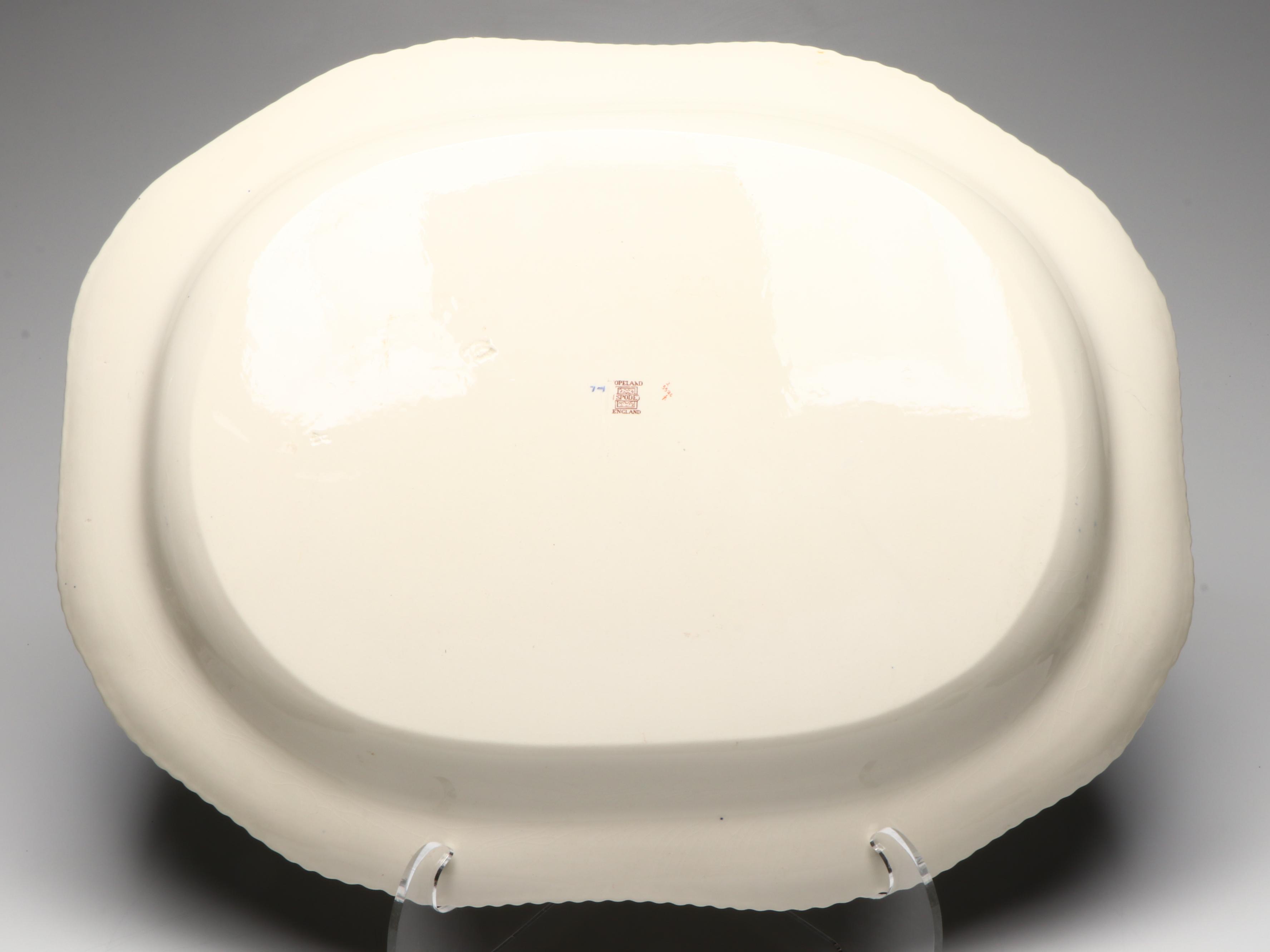 Copeland Spode "Upland Game" Hand-Tinted Turkey Platter and Game Bird Plates