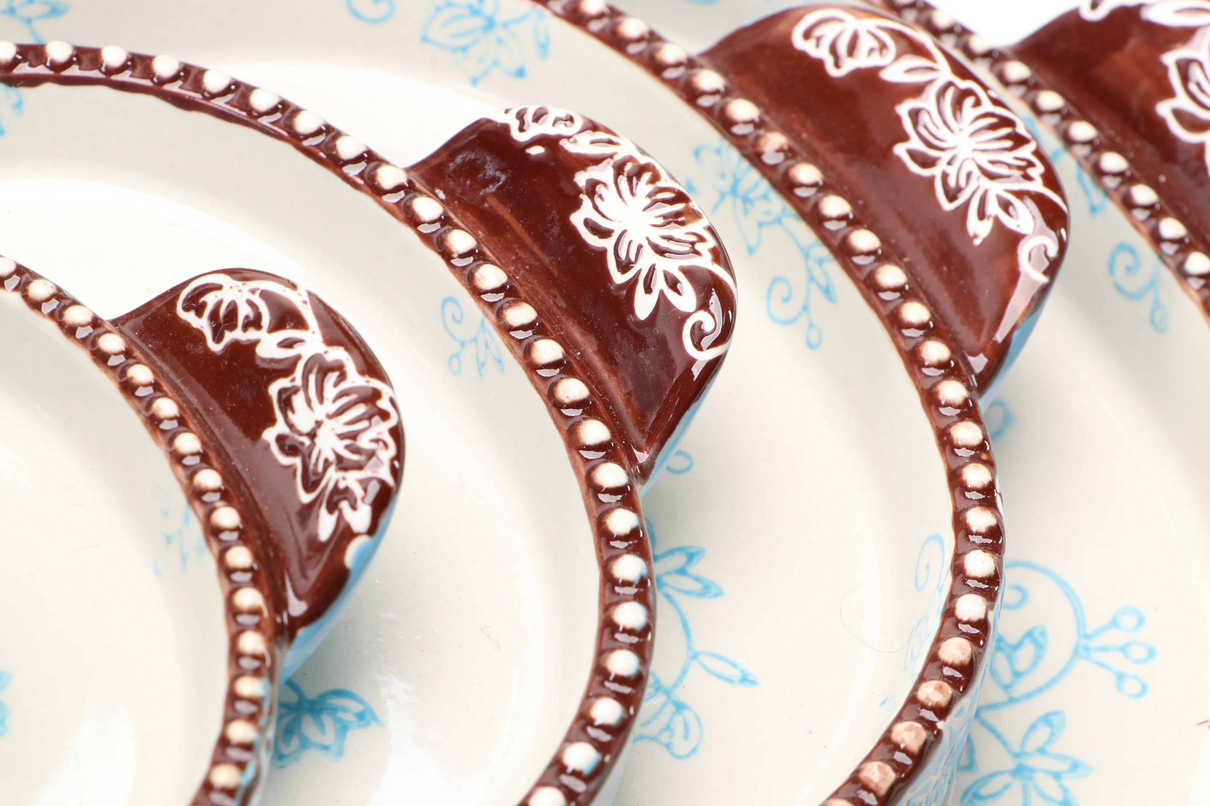 Temptations by Tara "Floral Lace" Ceramic Bakeware with Lids and Racks