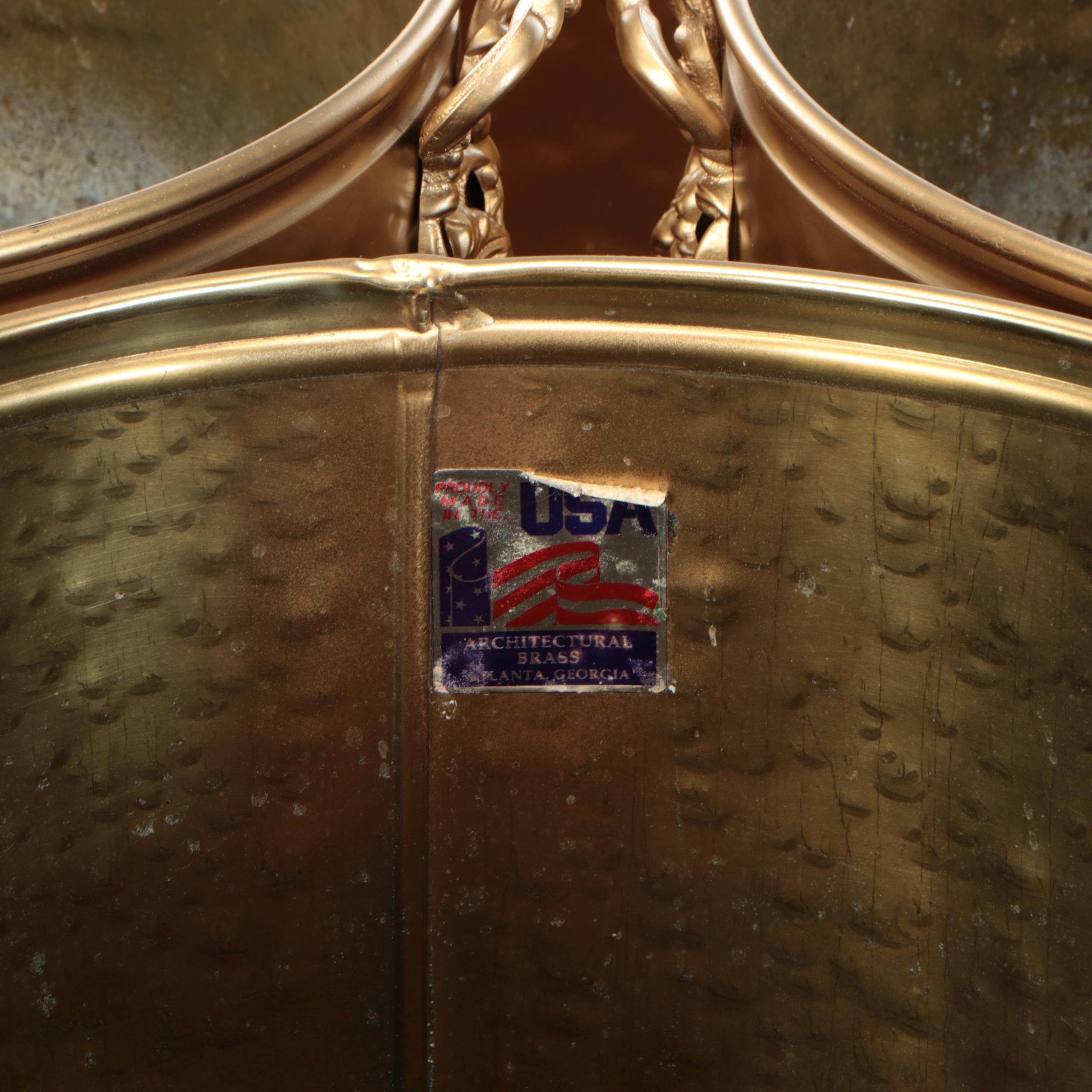 Set of Five Georgian Style Hammered Brass Planters with Paw Feet