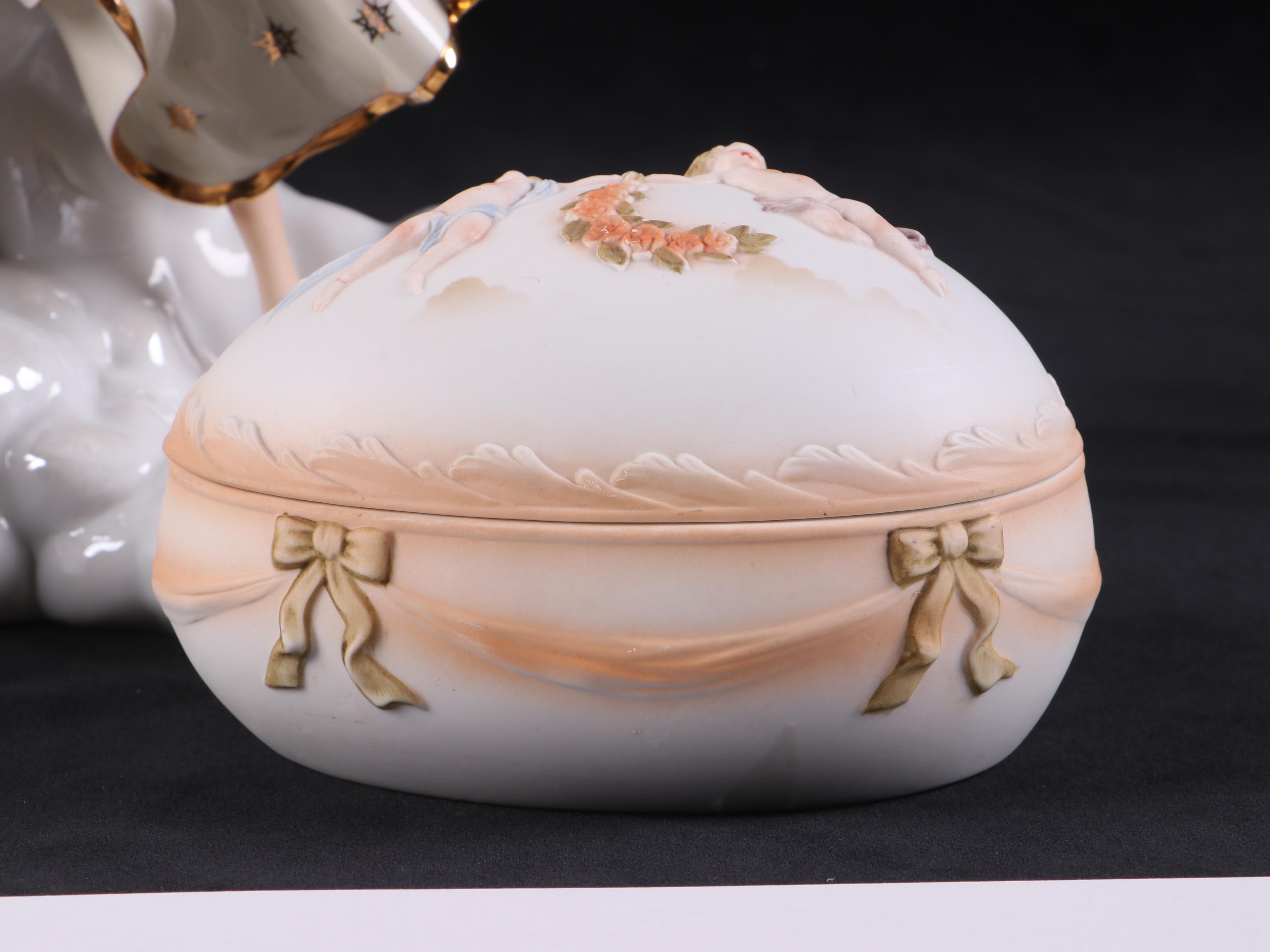 Lefton Bisque Nativity Musical Figurine, Lenox Millennium Messenger, More