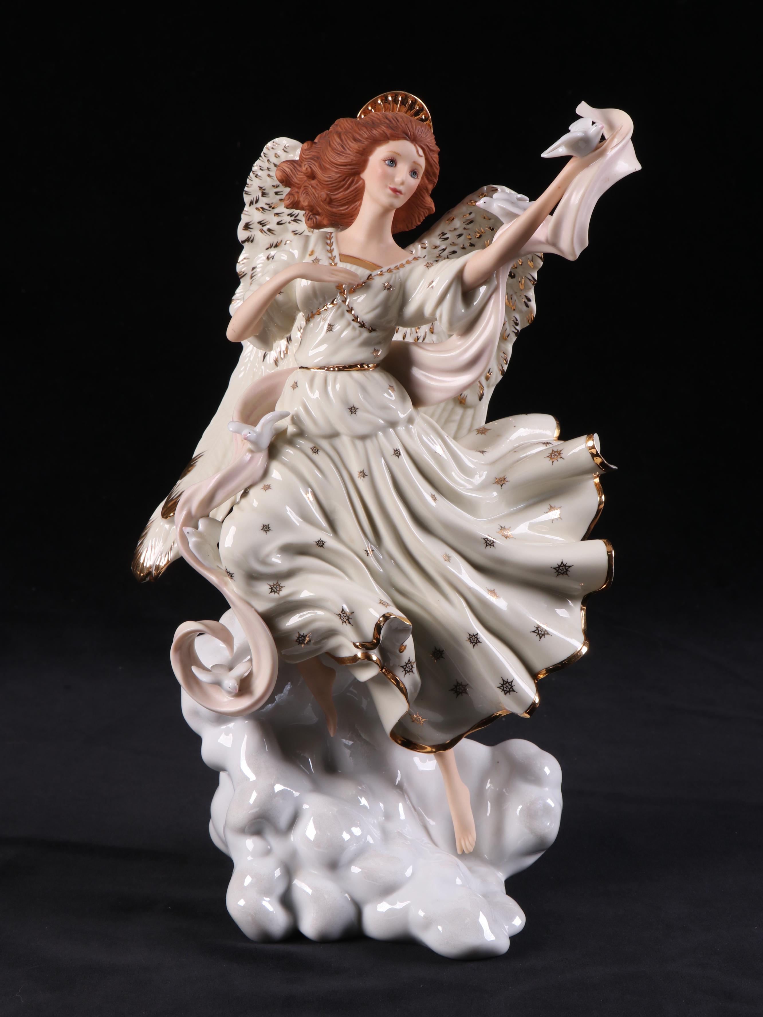 Lefton Bisque Nativity Musical Figurine, Lenox Millennium Messenger, More