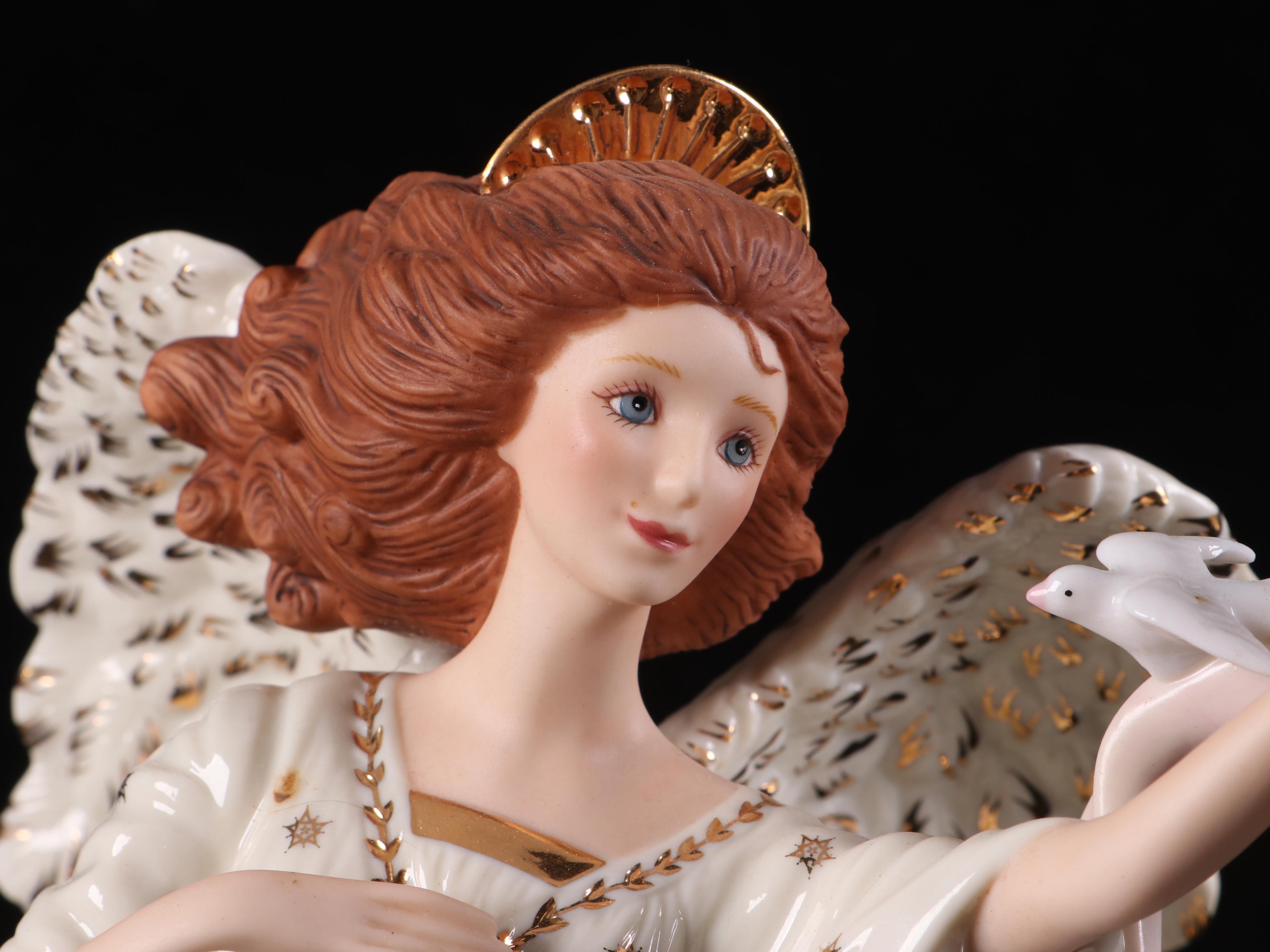 Lefton Bisque Nativity Musical Figurine, Lenox Millennium Messenger, More