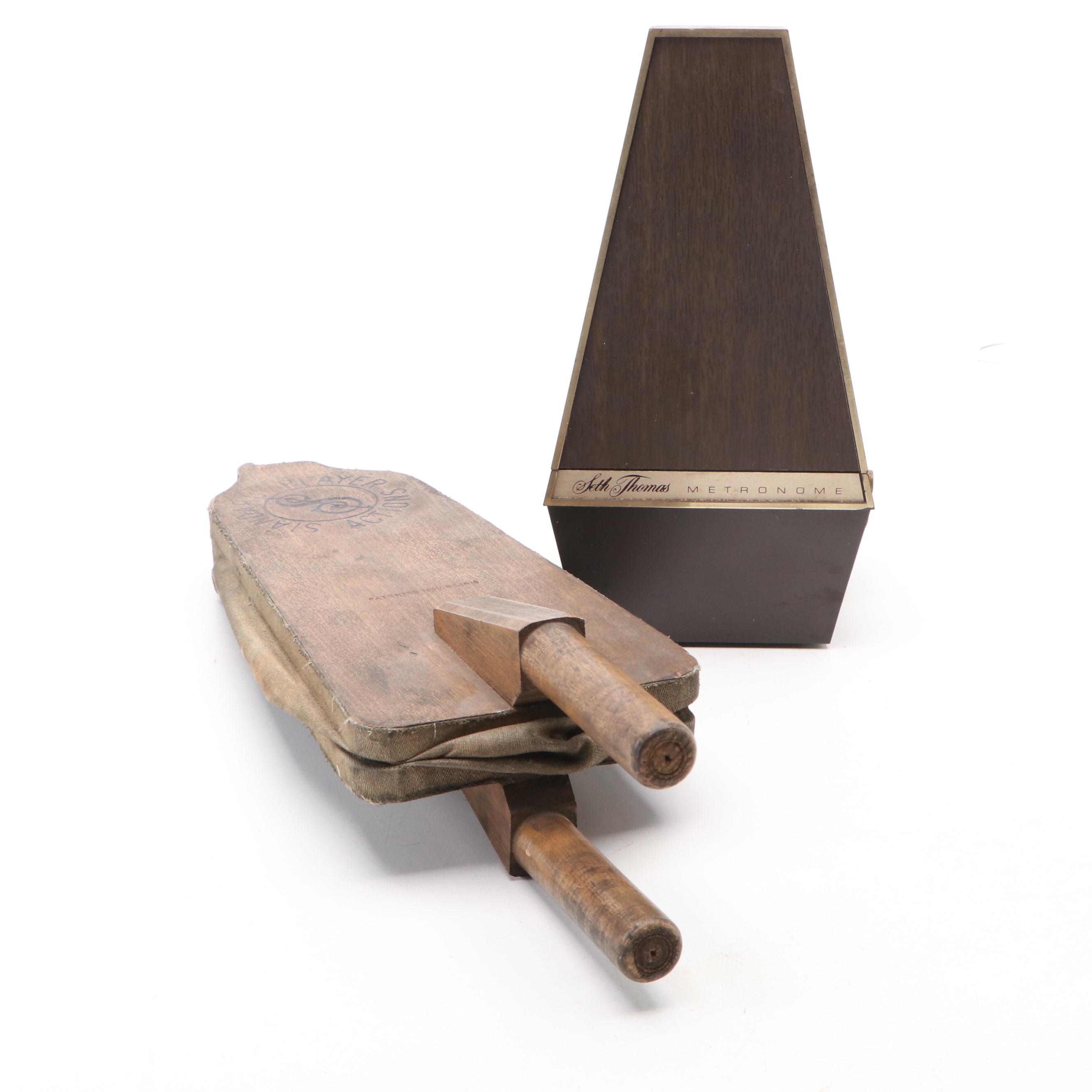 Seth Thomas Metronome with Standard Player Piano Tracker Cleaner