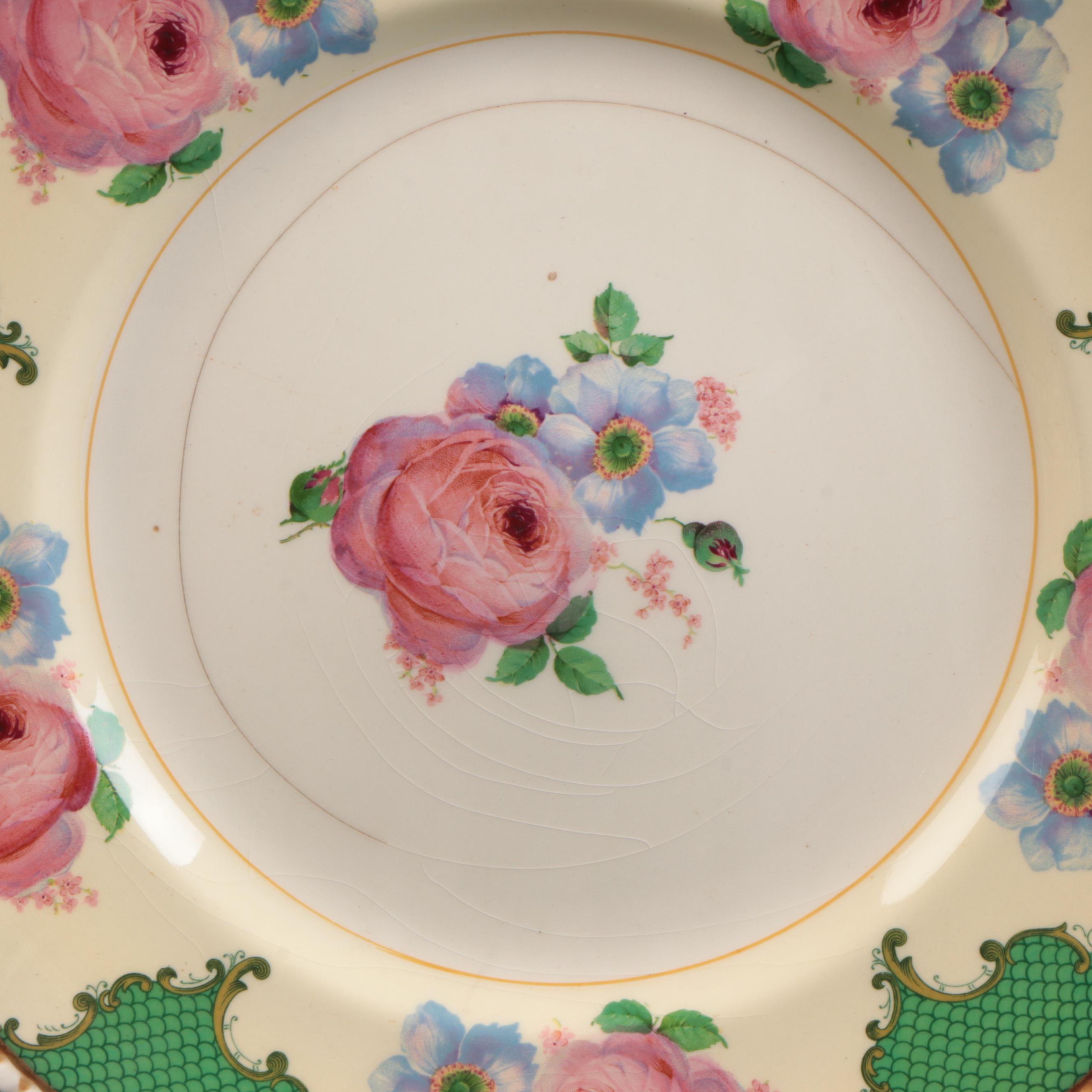 Cauldon with Other English and Prussian Porcelain Plates