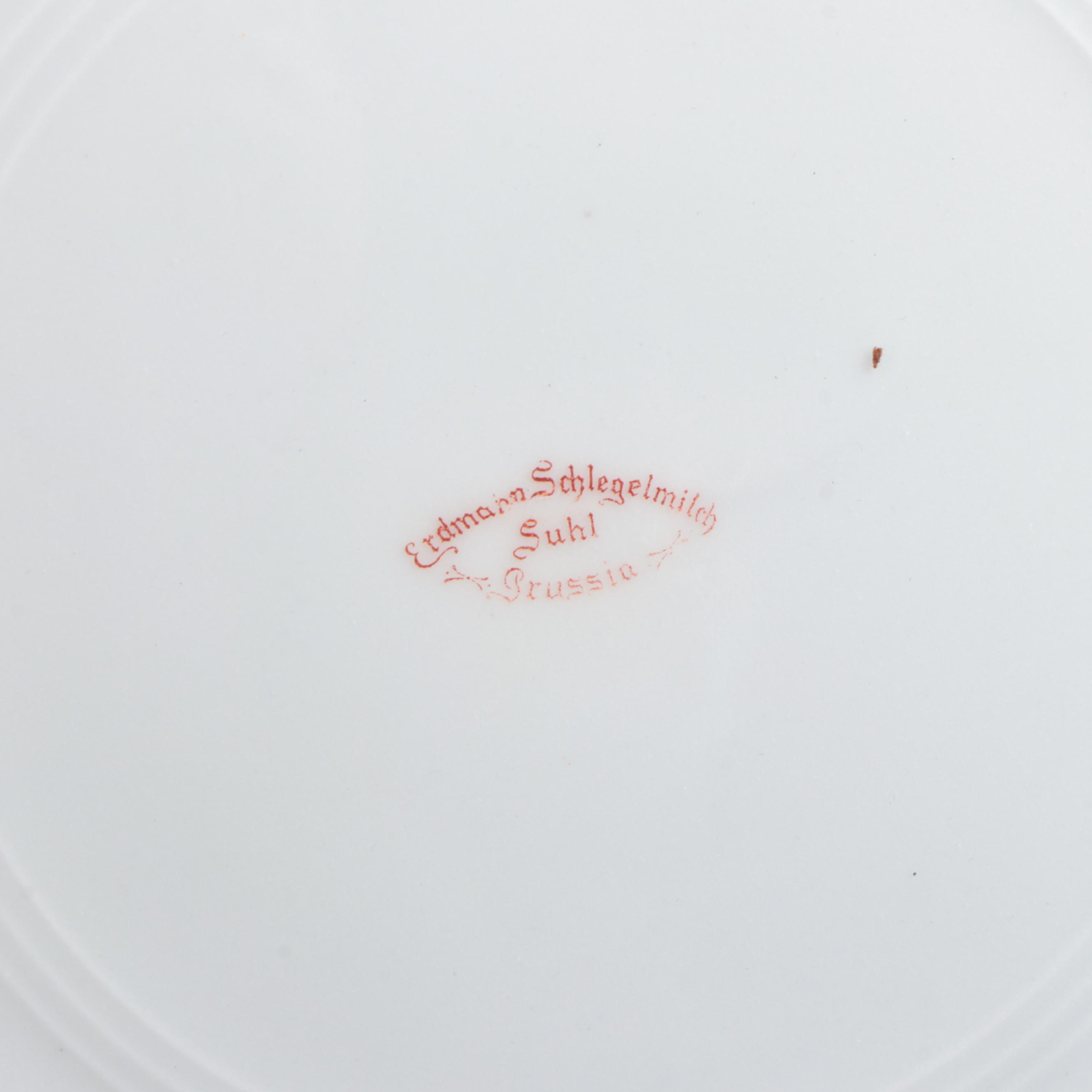 Cauldon with Other English and Prussian Porcelain Plates