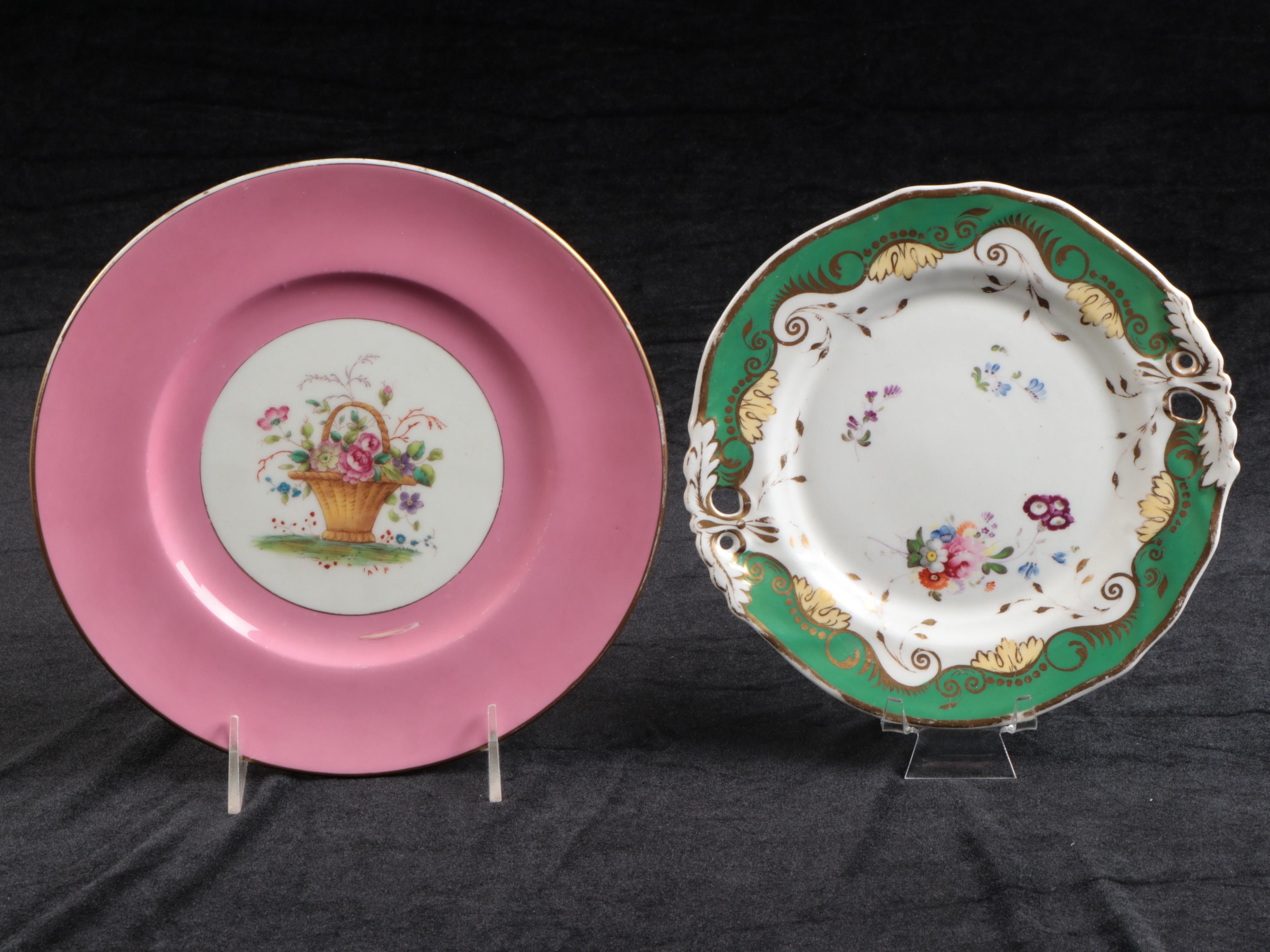 Cauldon with Other English and Prussian Porcelain Plates