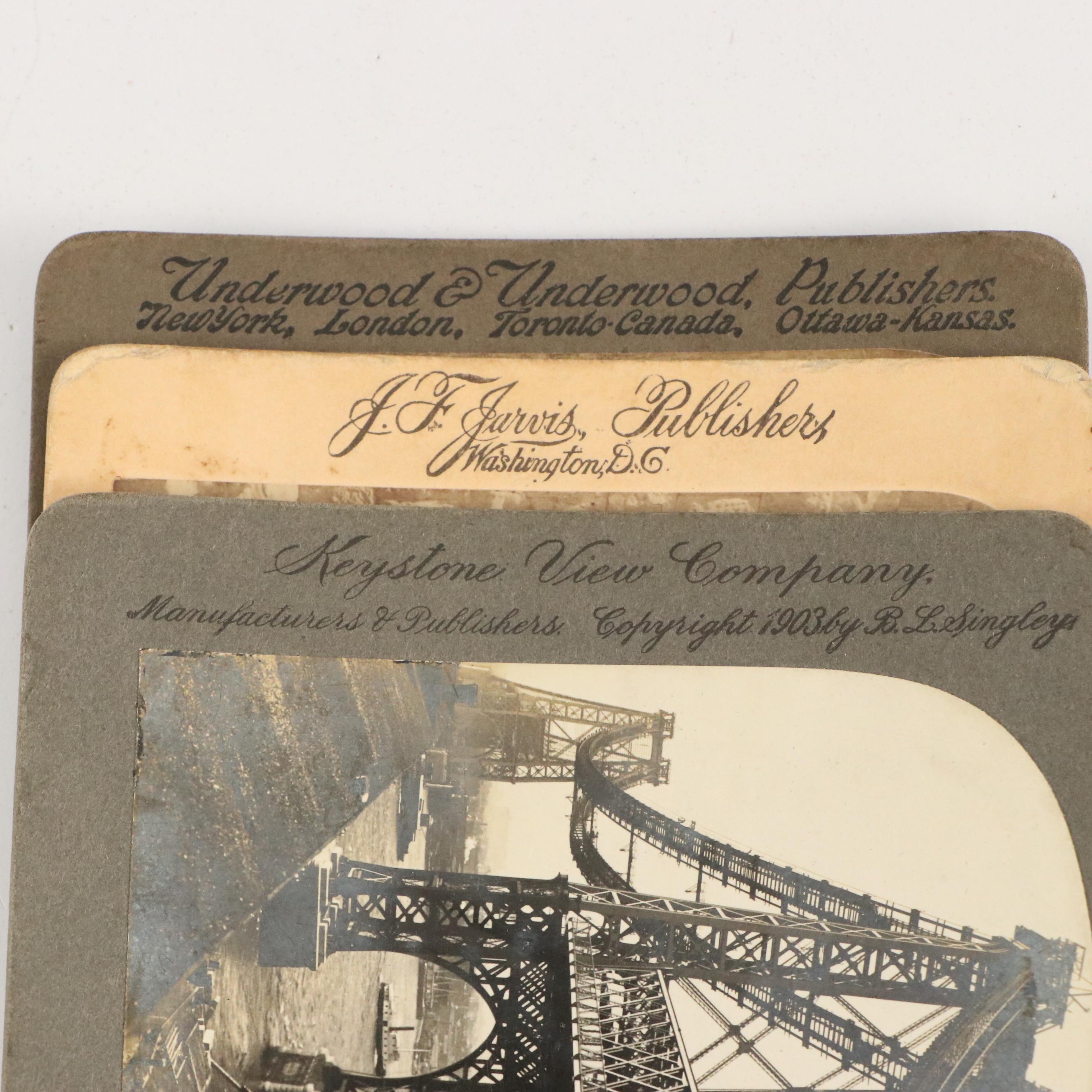 Keystone View Co. and Other Stereo Cards with Stereoscope