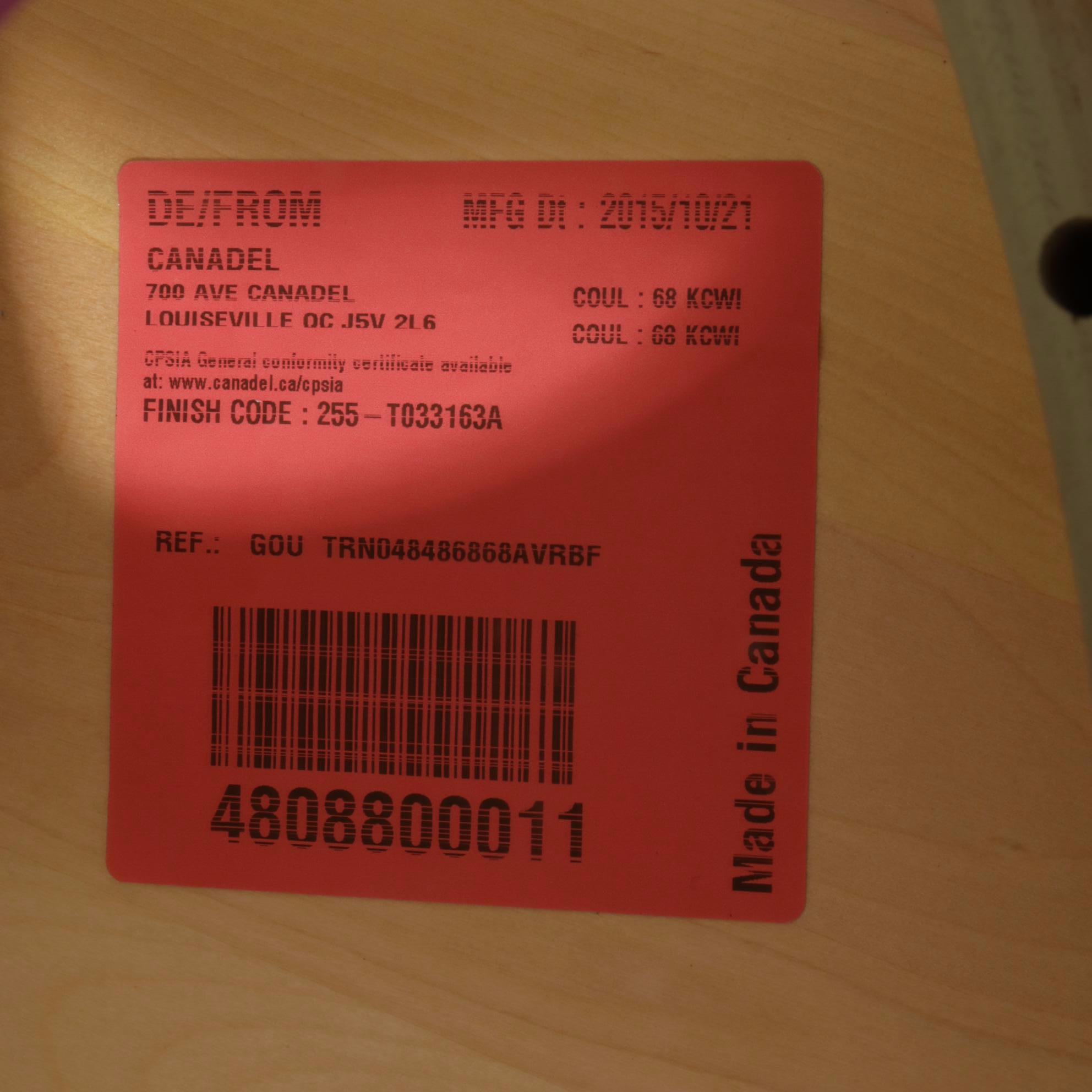 Canadel Painted Maple Pedestal Dining Table with Four  Chairs