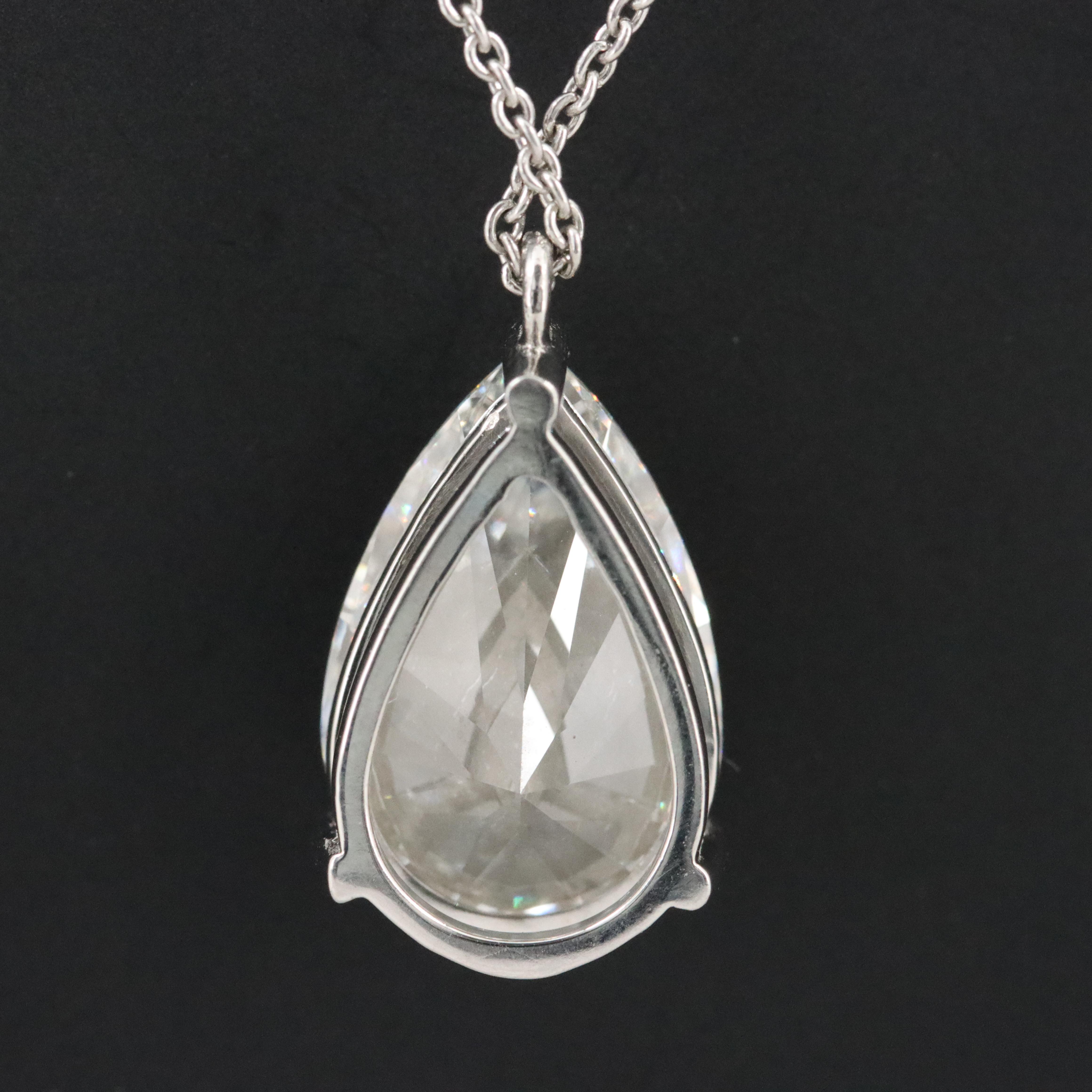 Platinum 5.01 CT Lab Grown Diamond Solitaire Necklace with IGI Report