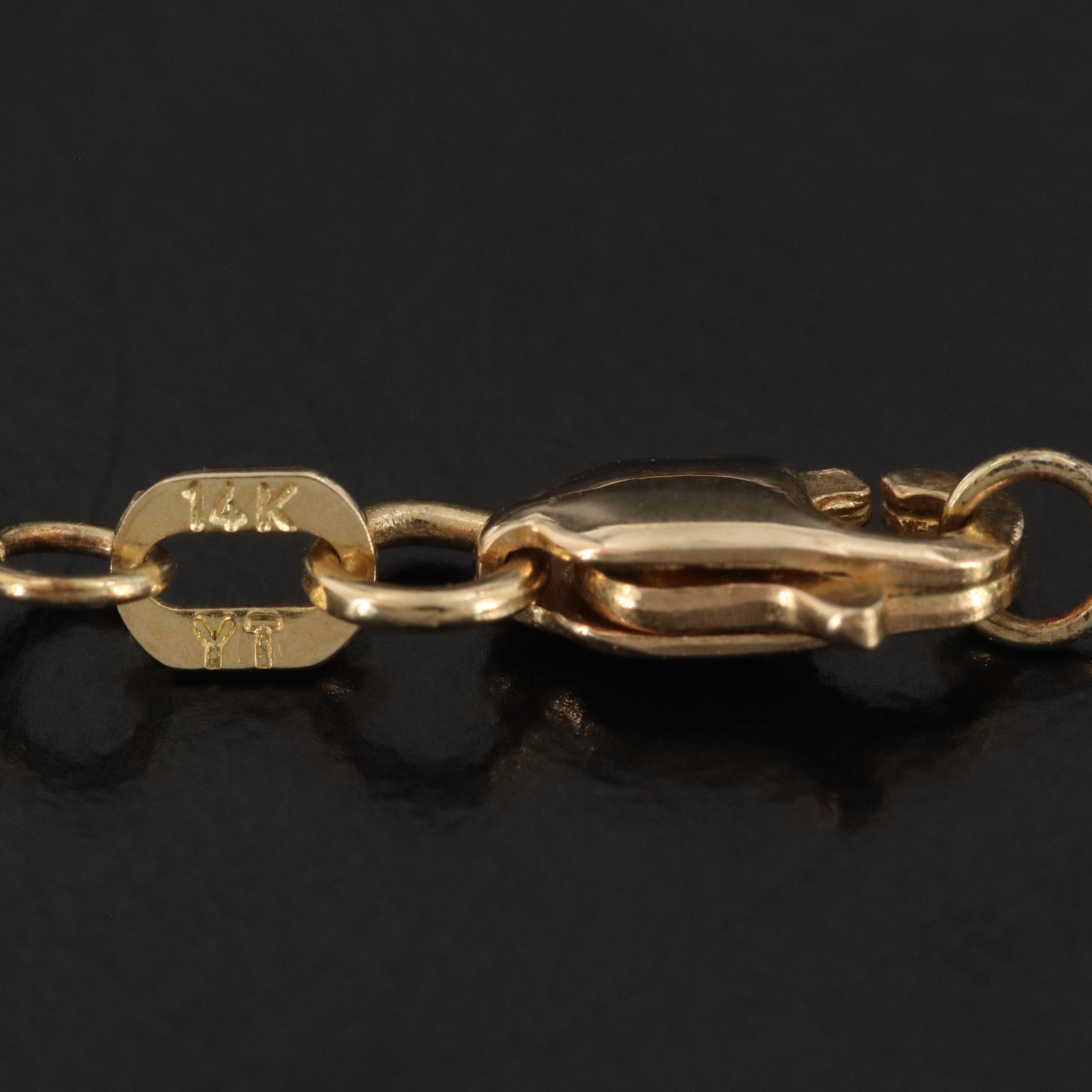 14K Two Tone Fancy Link Necklace