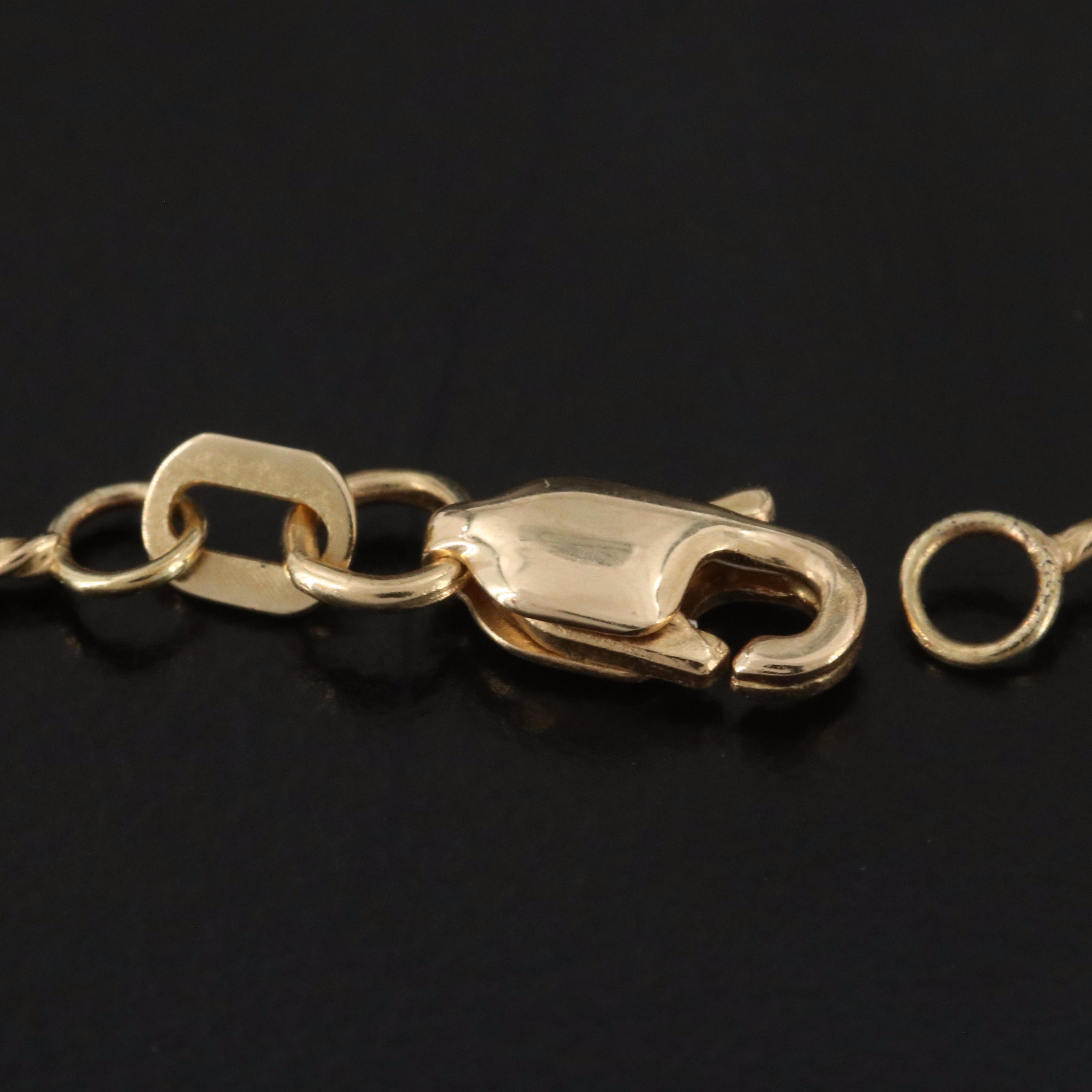 14K Two Tone Fancy Link Necklace