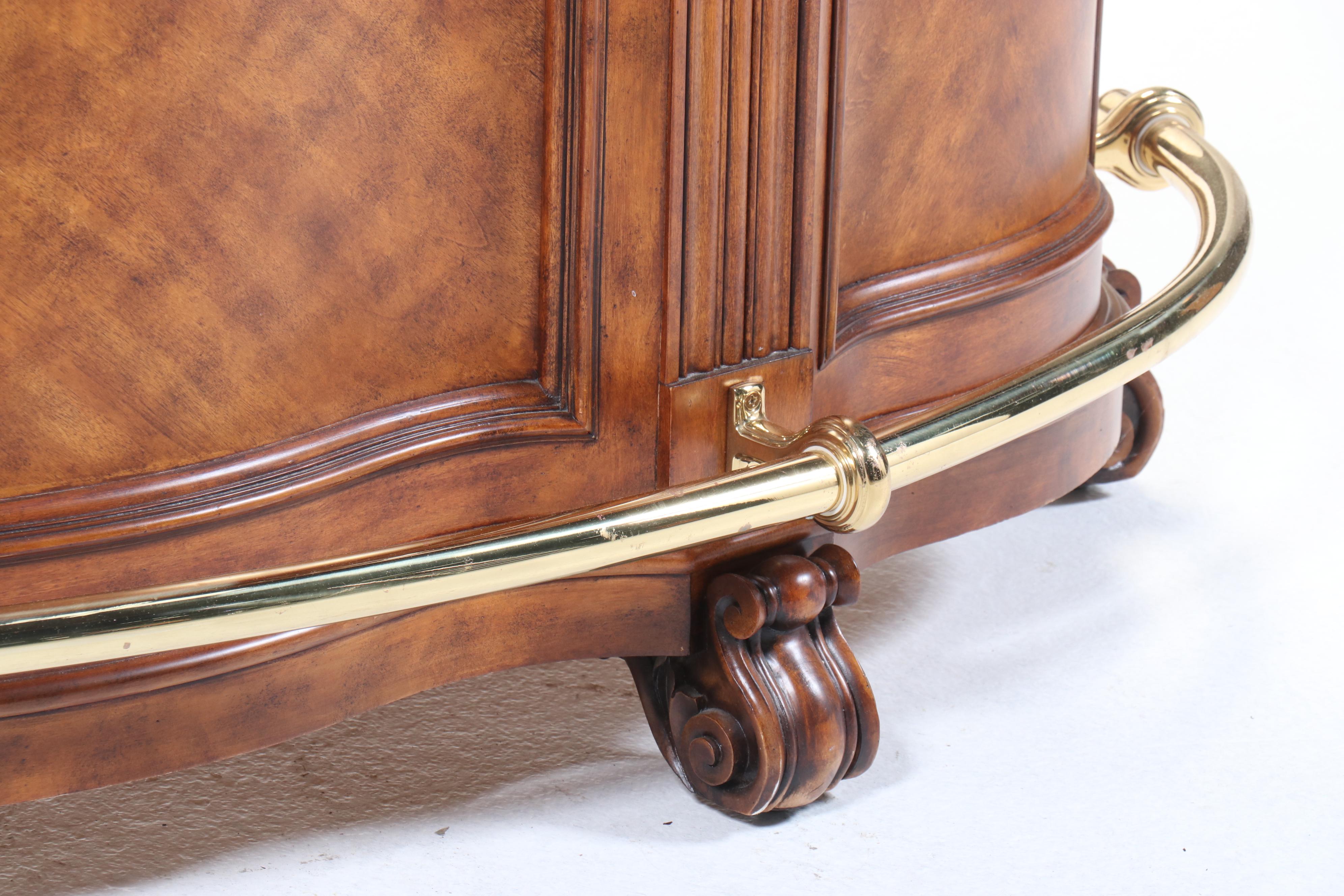 Pulaski Furniture "Edwardian" Marble Top Wood Bar Cabinet