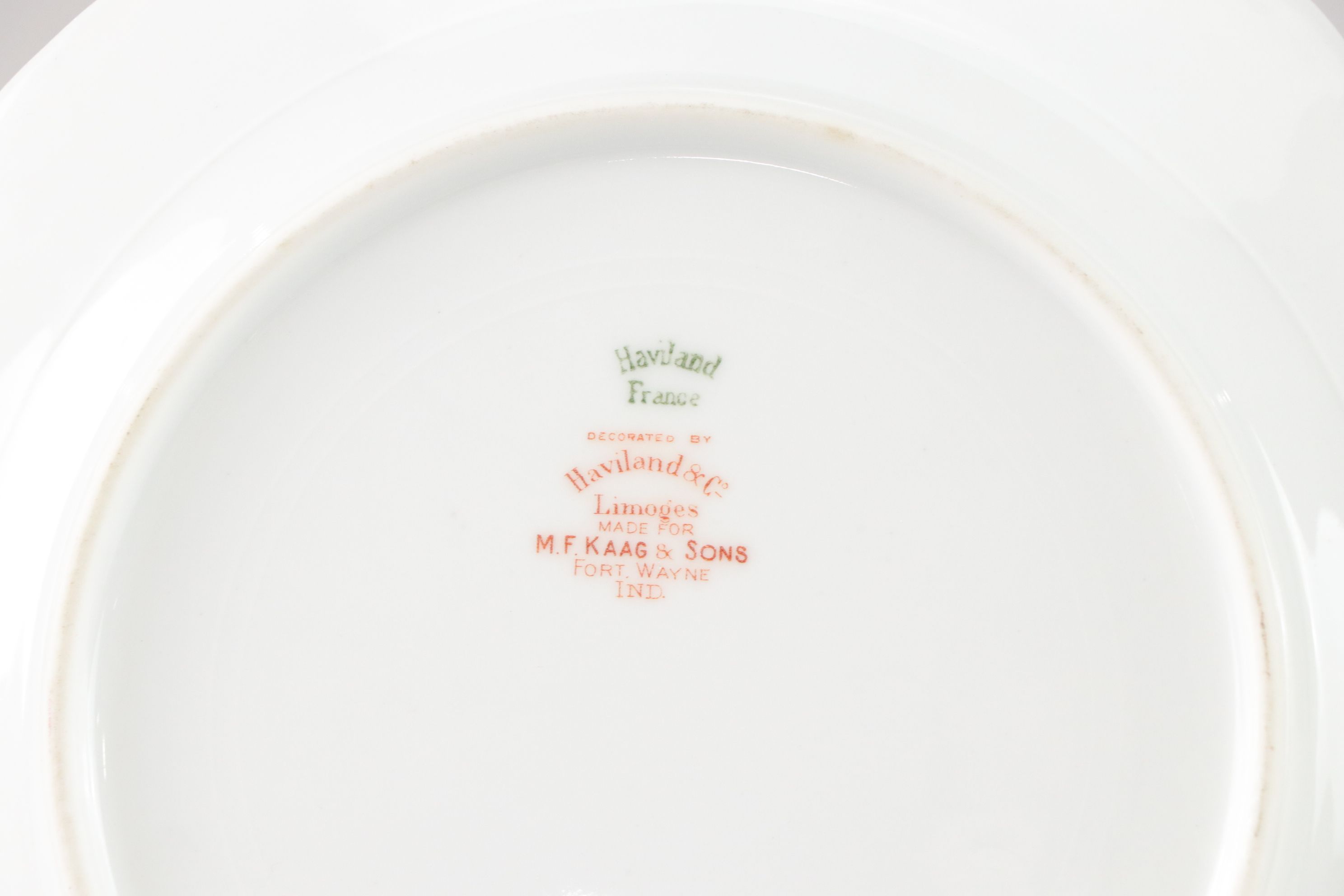 Hand Painted & Gilt Porcelain Saucers, Teacups & Teaspoons