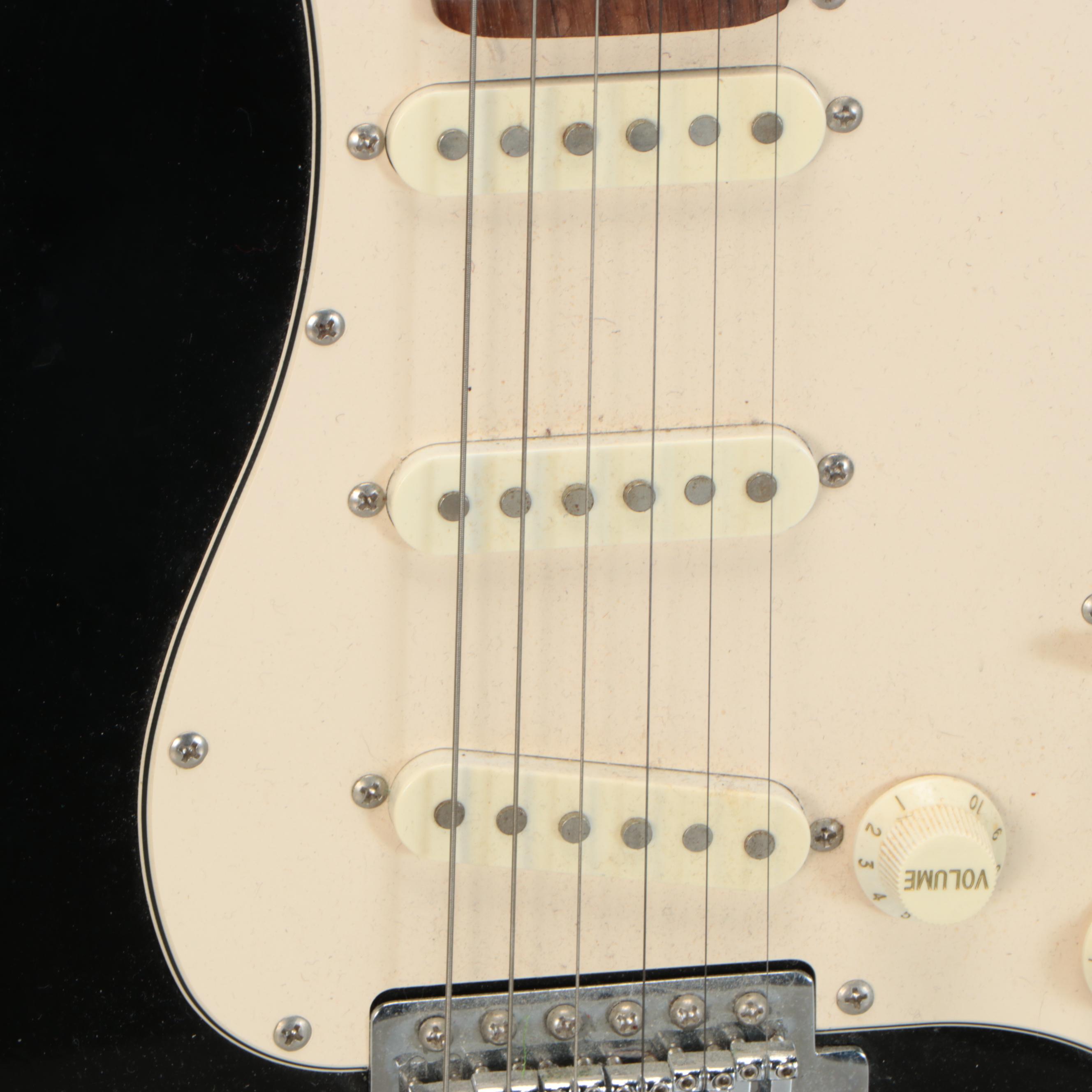 Aria Ariana Strat Style Double Cutaway Black Electric Guitar & Stand