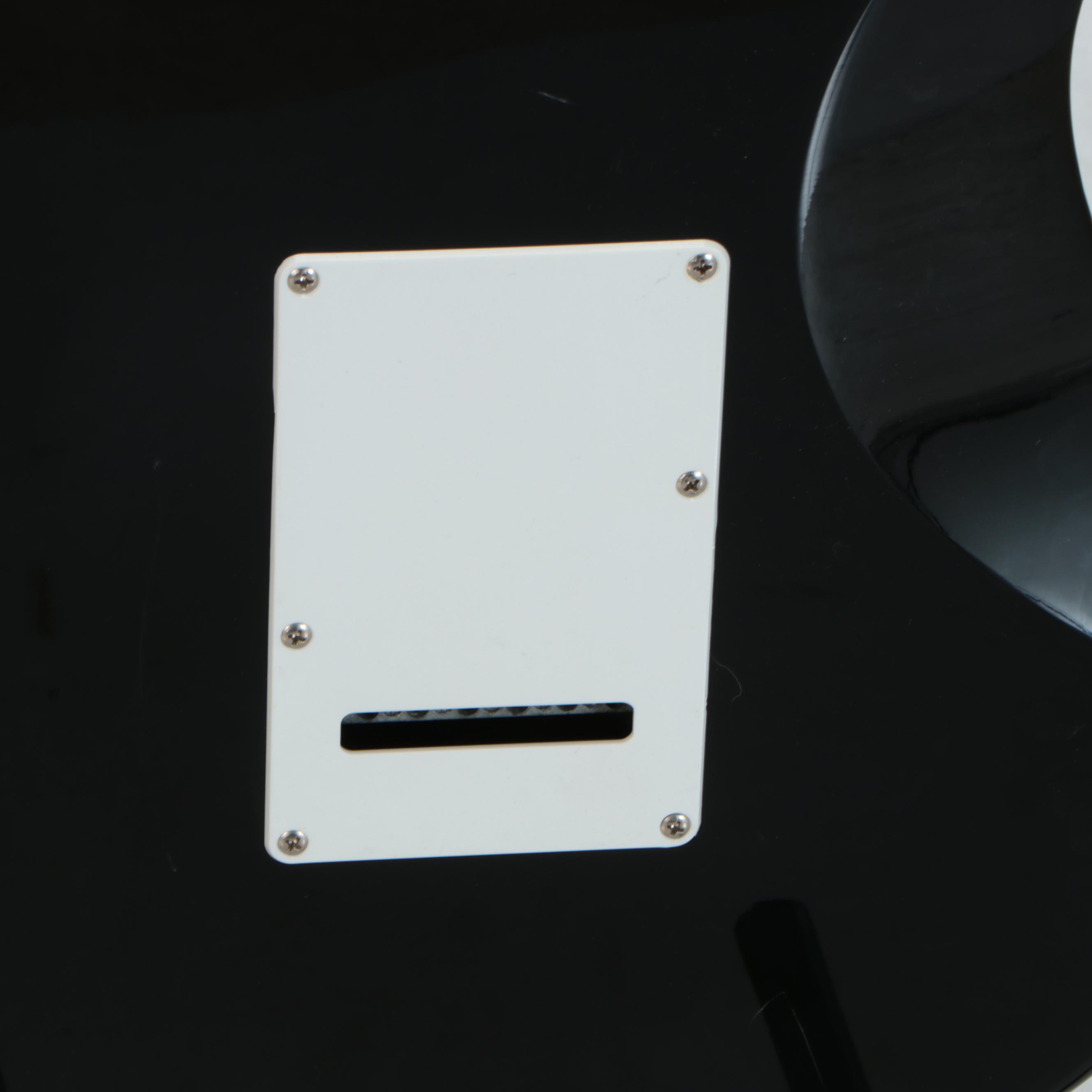 Aria Ariana Strat Style Double Cutaway Black Electric Guitar & Stand