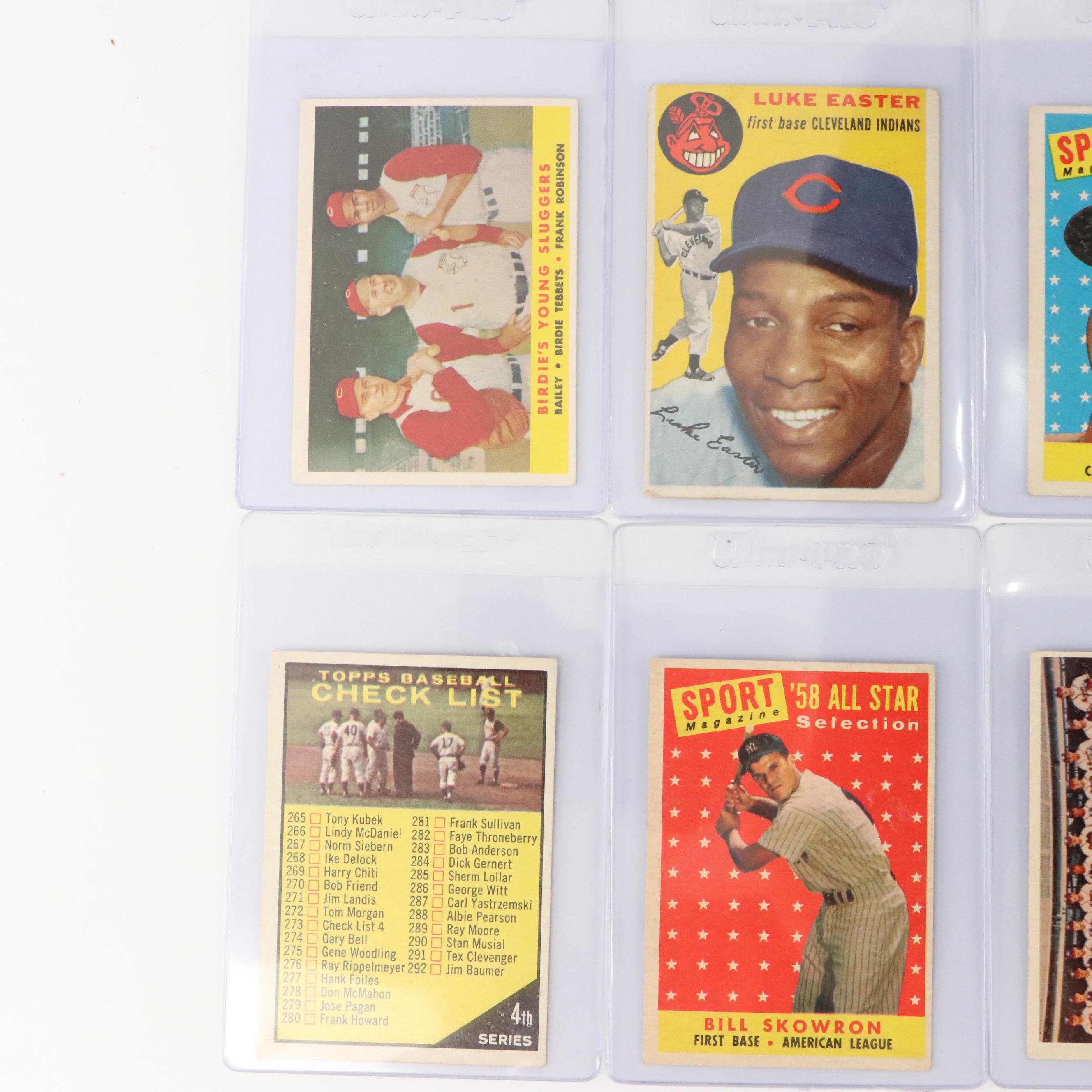 Topps Baseball Cards Featuring Harmon Killebrew, Nellie Fox, and More, 1950s