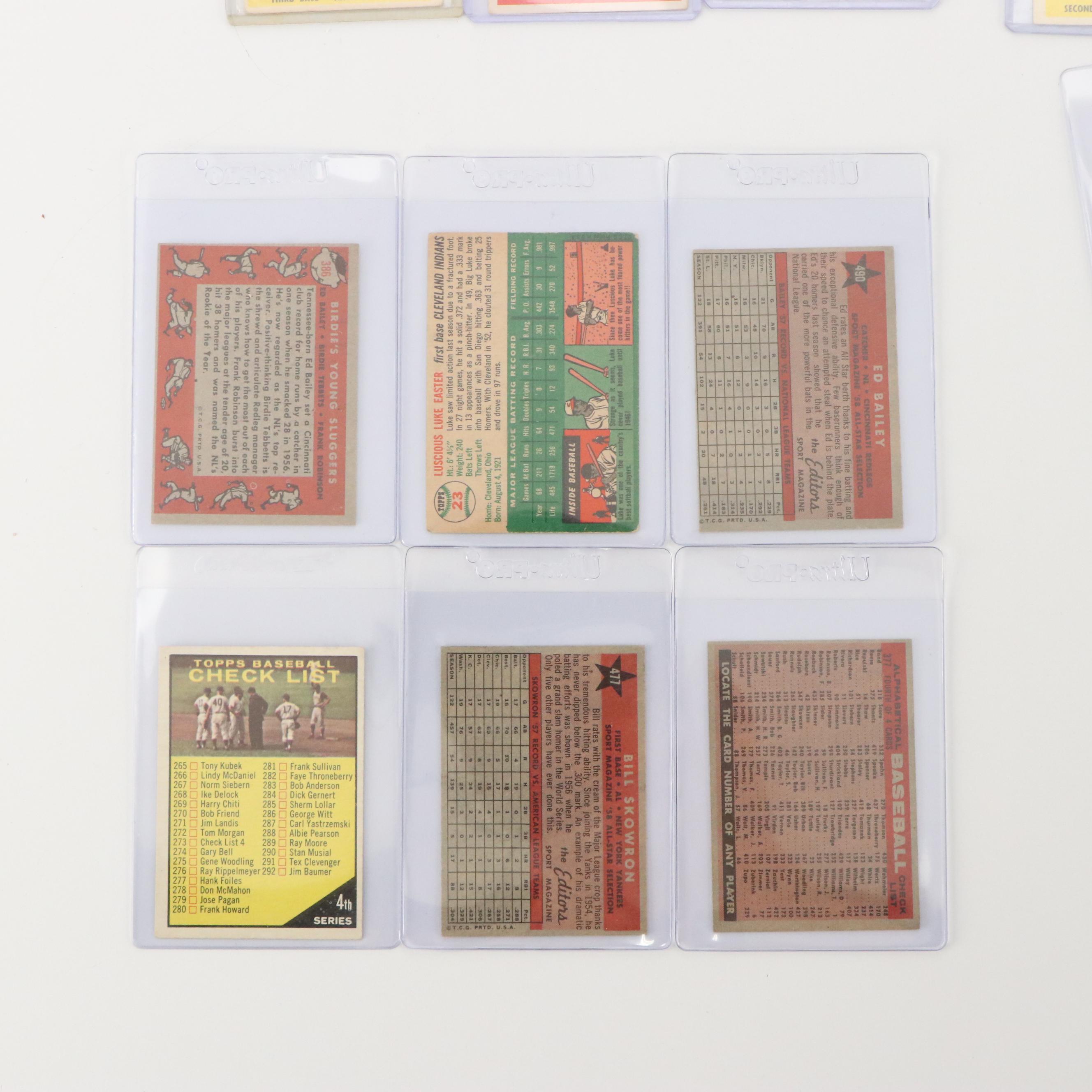 Topps Baseball Cards Featuring Harmon Killebrew, Nellie Fox, and More, 1950s