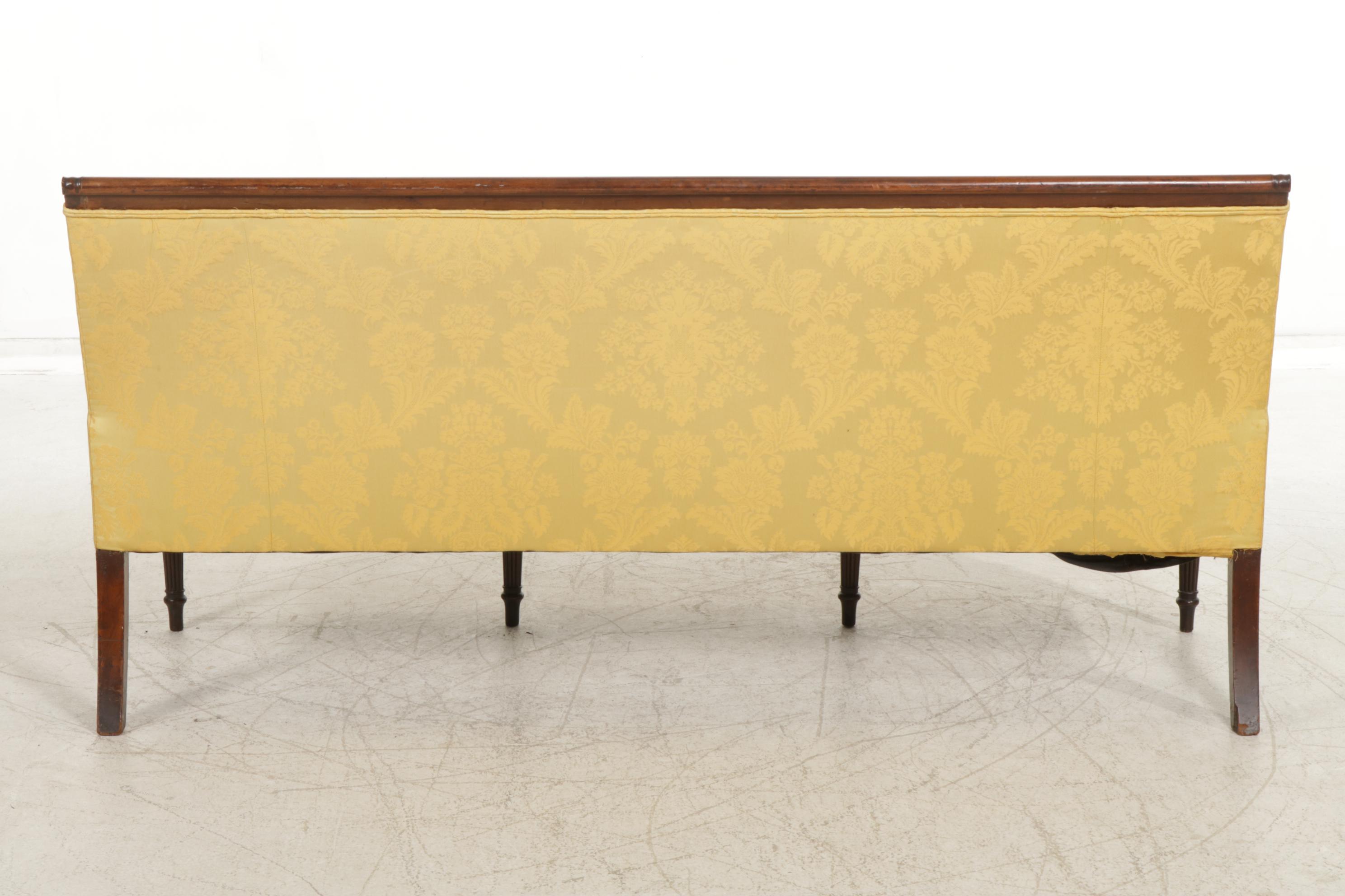 Sheraton Style Mahogany Sofa, Late 19th to Early 20th Century