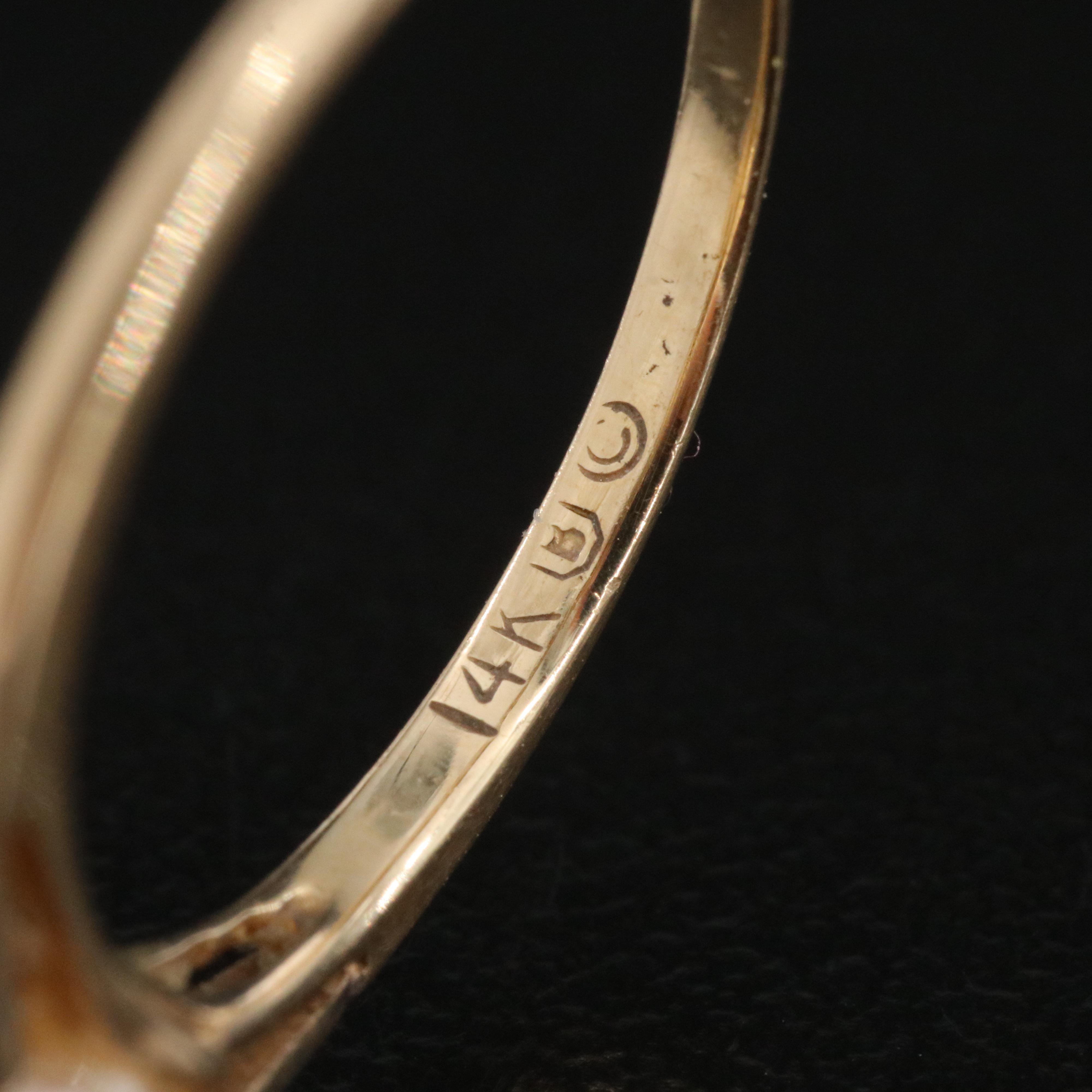 14K Pearl and Diamond Ring