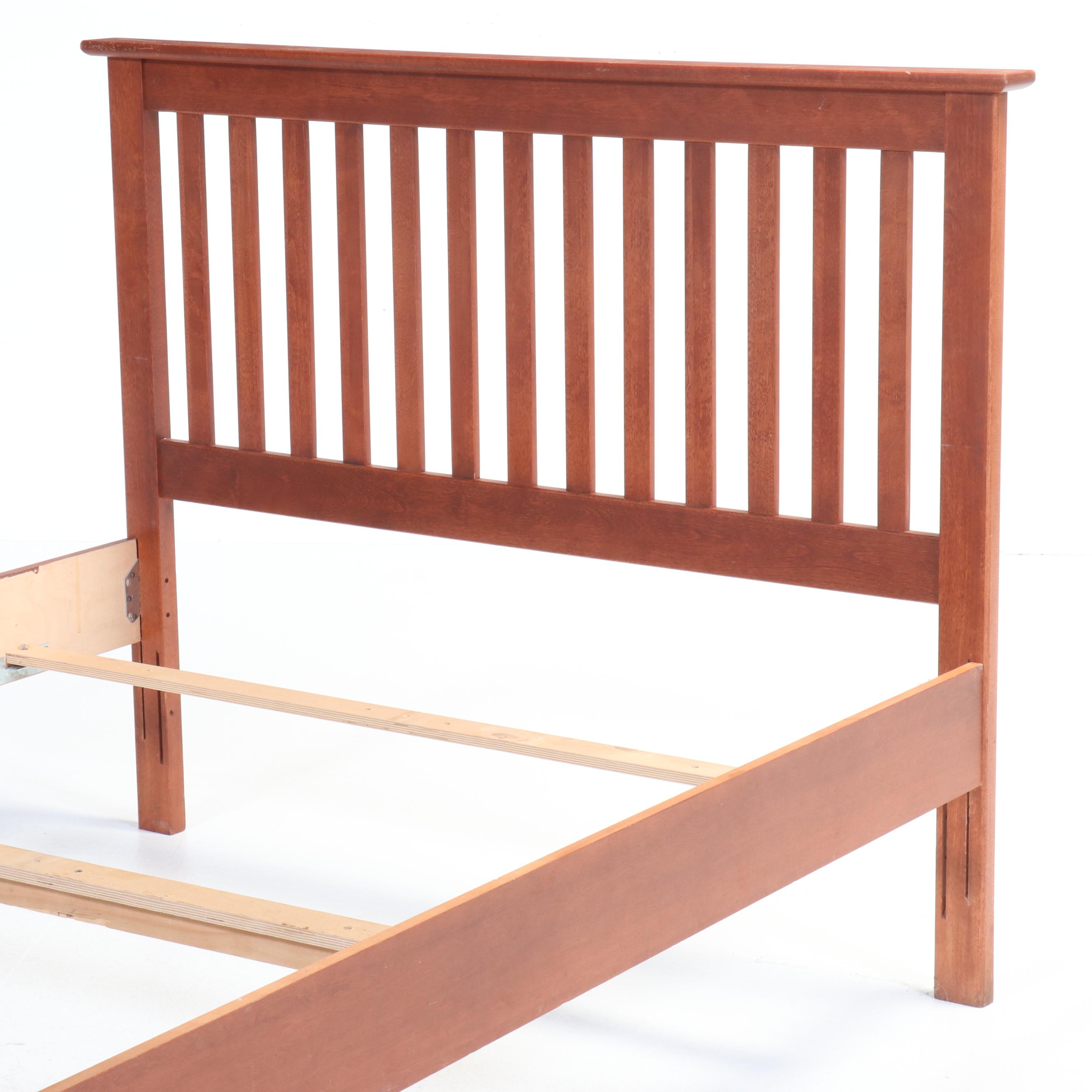 AP Industries Mission Style Cherry Finished Full Size Bed Frame