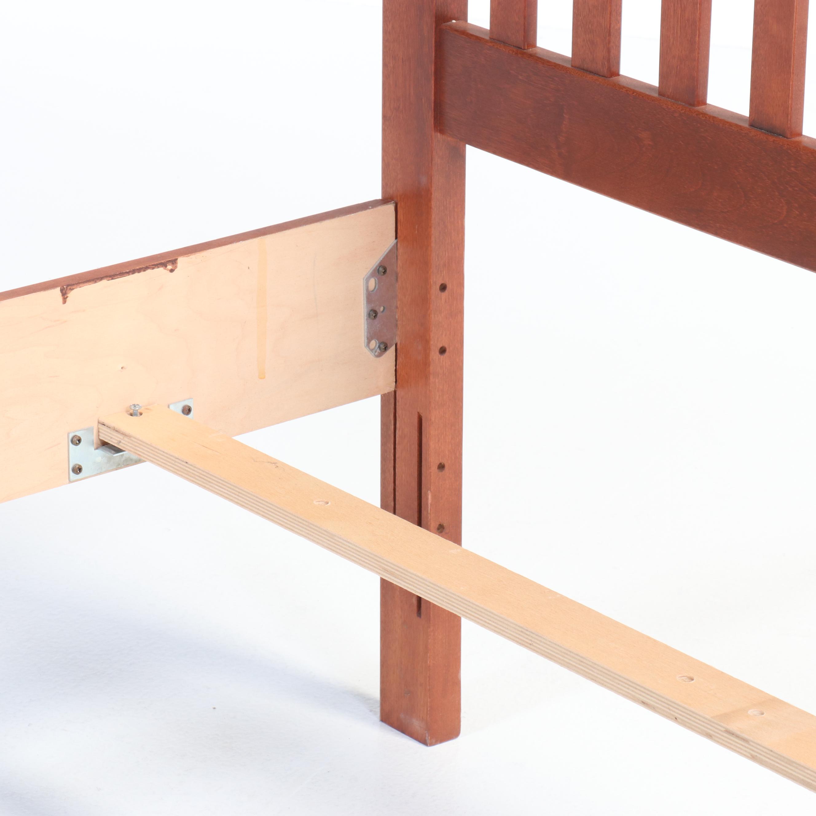 AP Industries Mission Style Cherry Finished Full Size Bed Frame