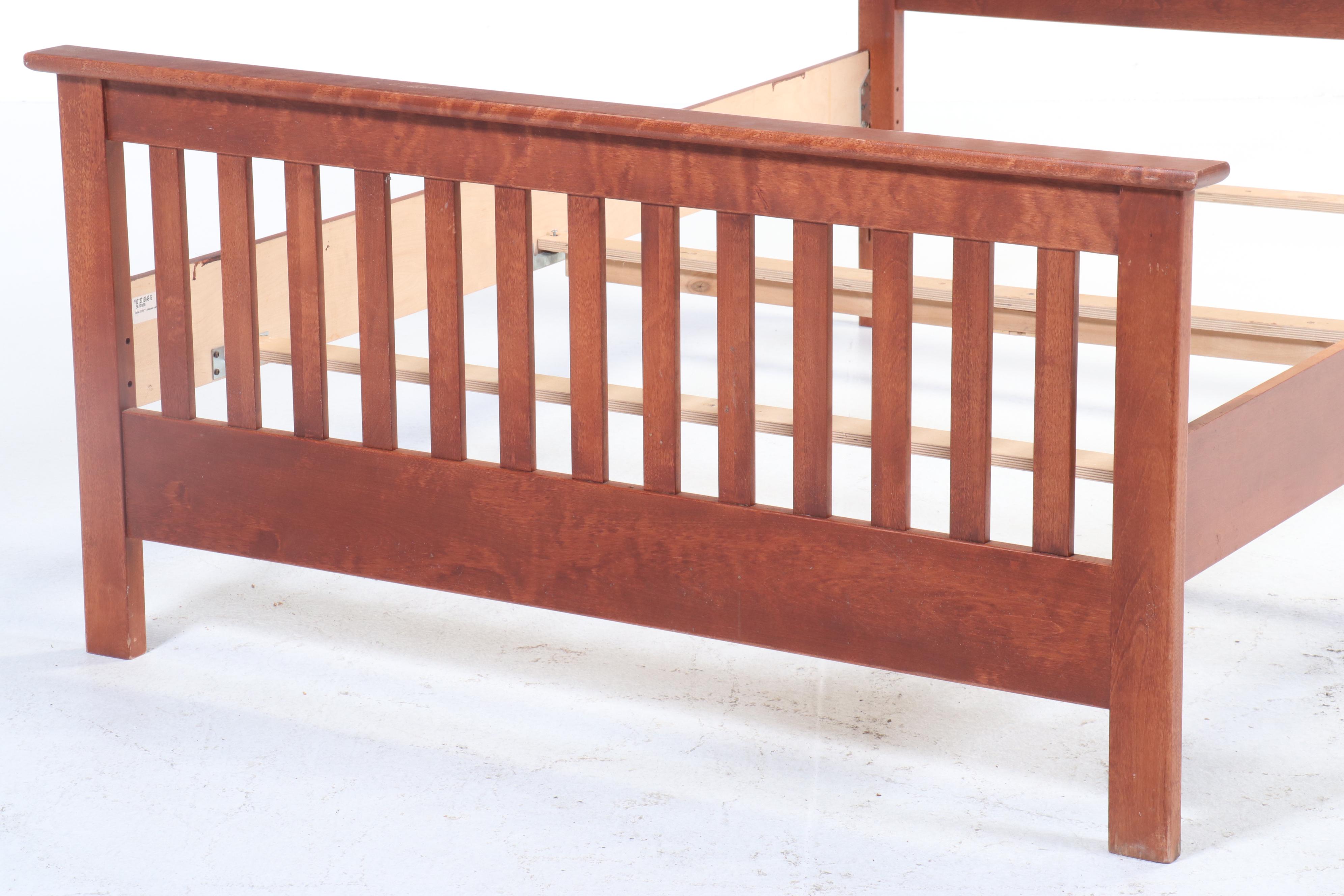 AP Industries Mission Style Cherry Finished Full Size Bed Frame