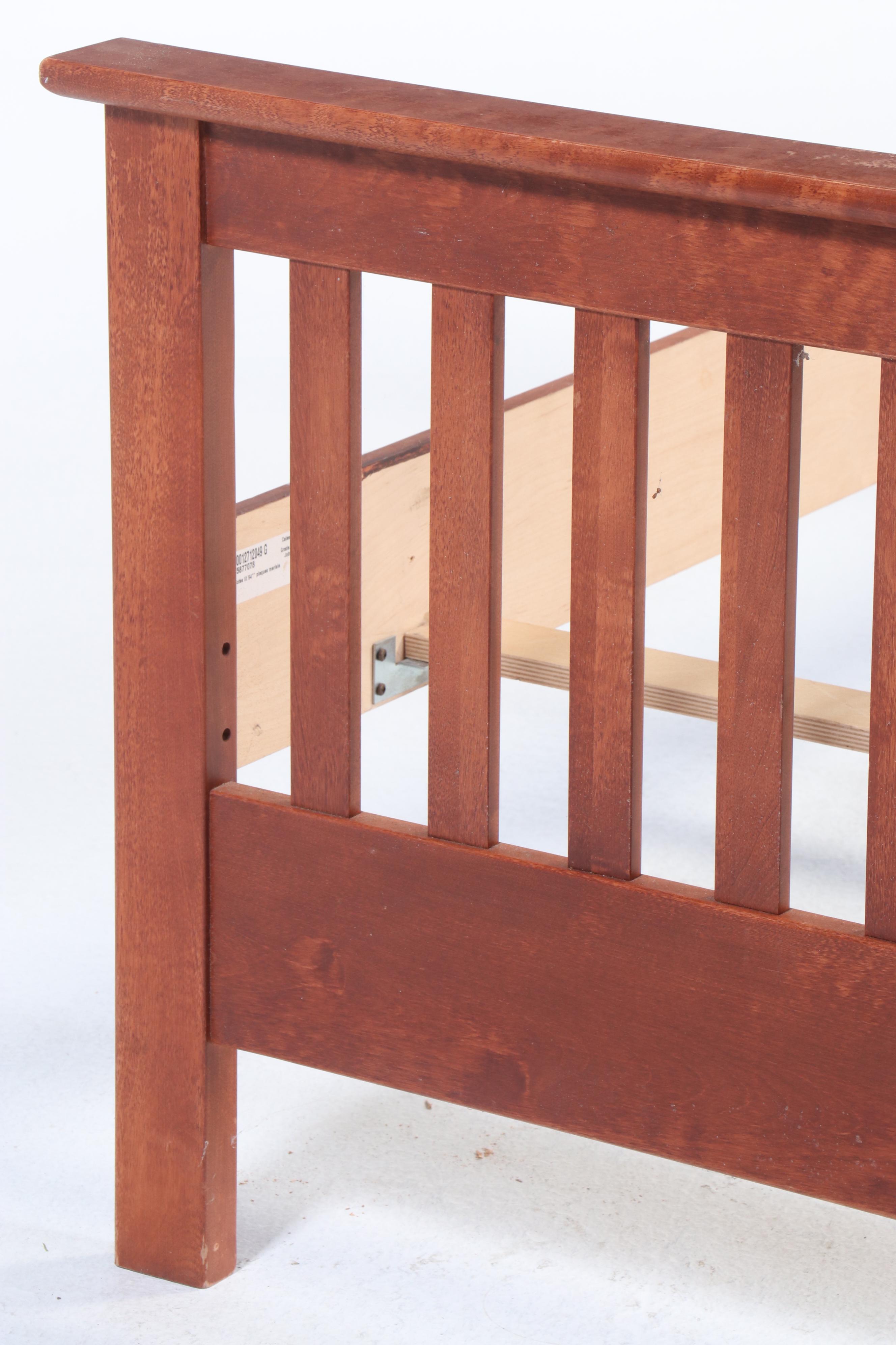 AP Industries Mission Style Cherry Finished Full Size Bed Frame