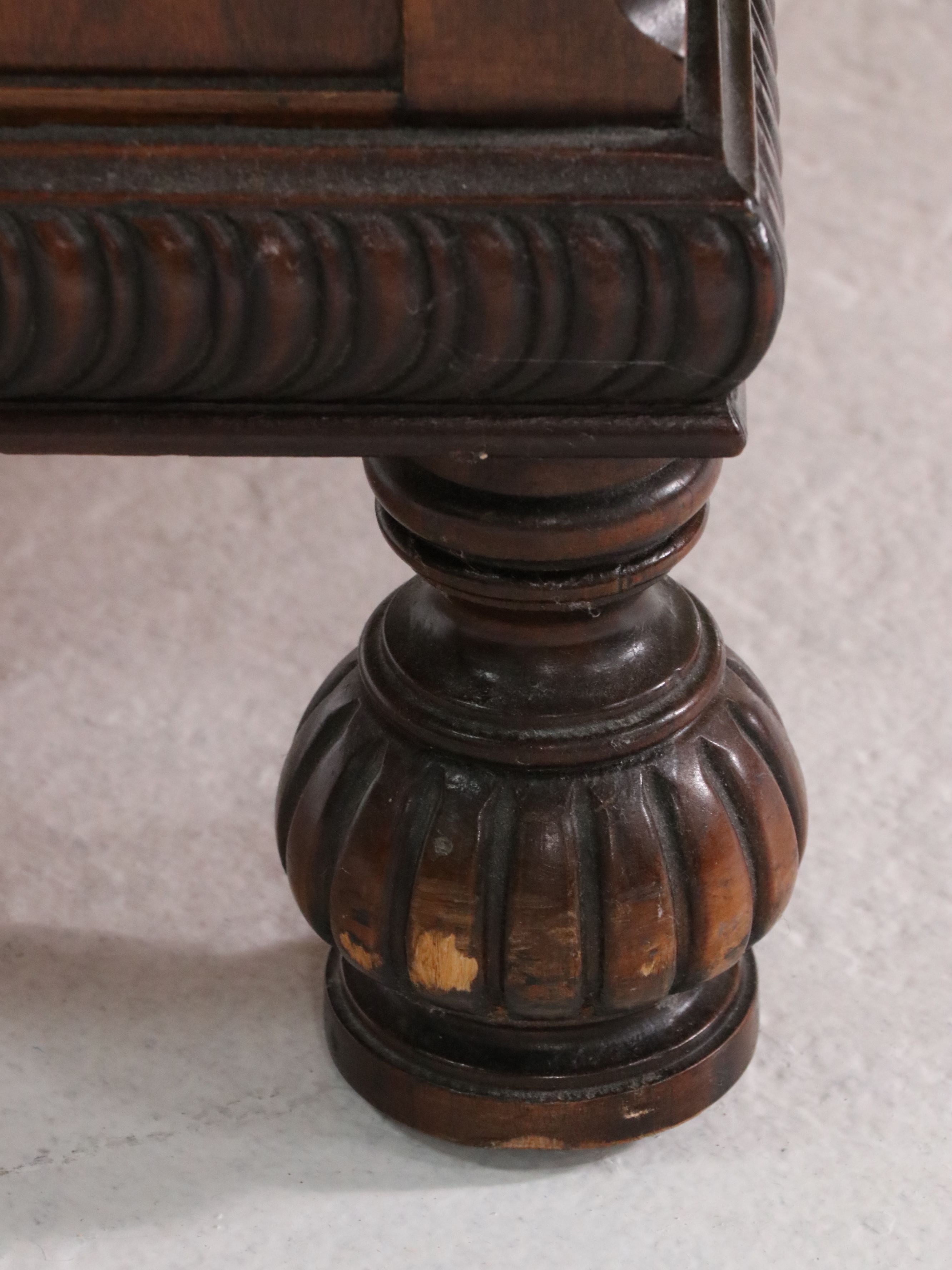 William and Mary Style Burl Wood Three-Drawer Chest