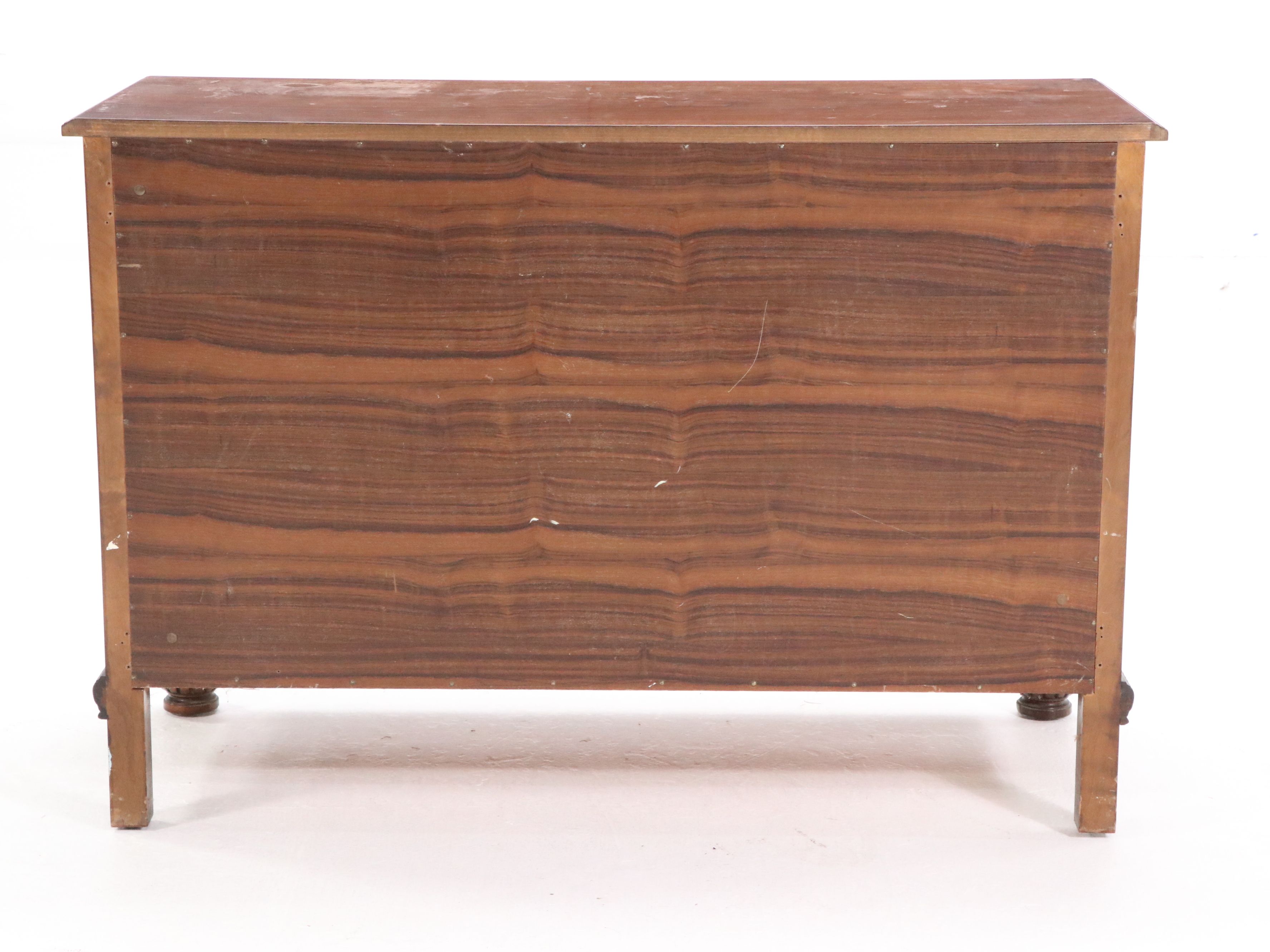 William and Mary Style Burl Wood Three-Drawer Chest