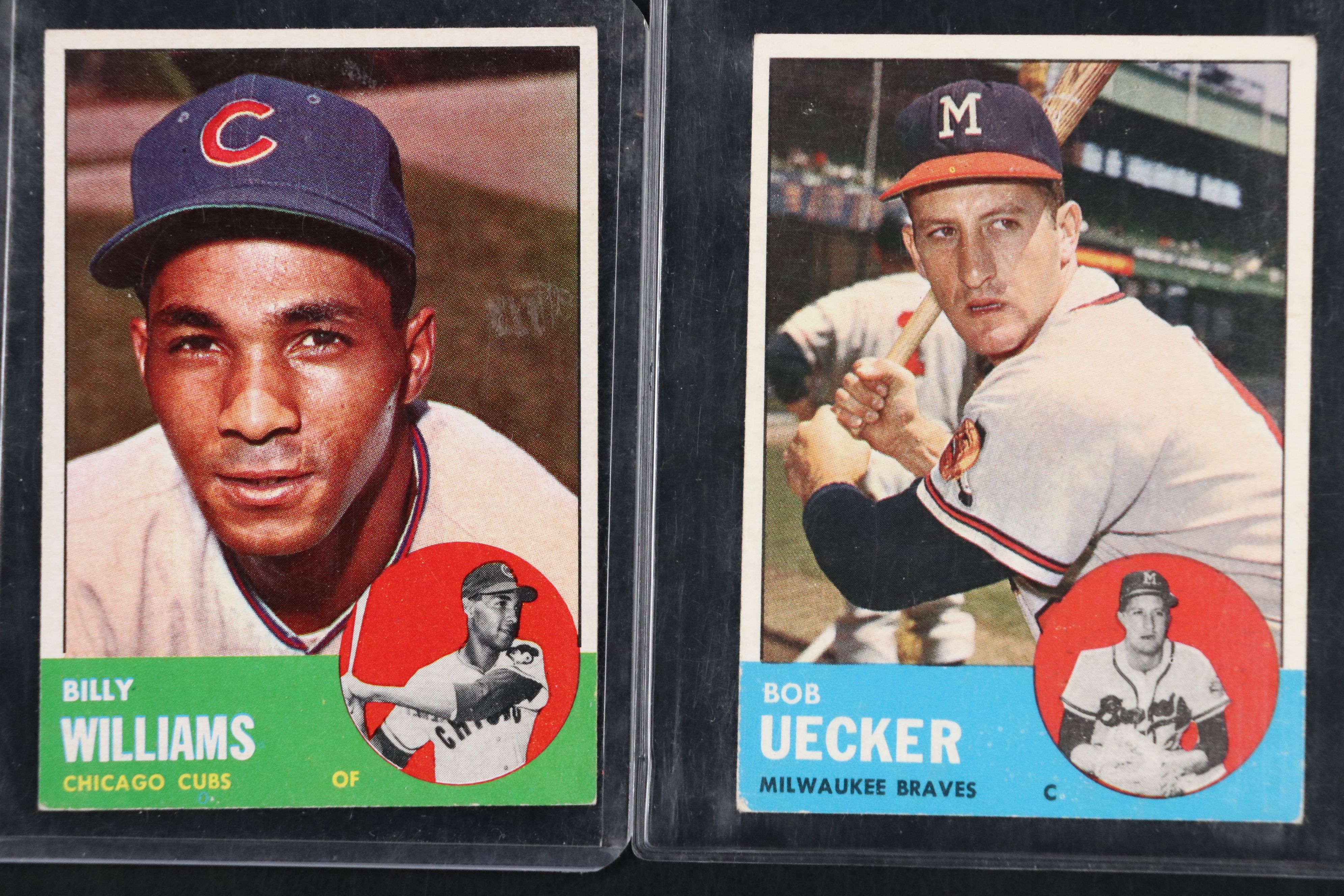 1963 Topps Baseball Cards Featuring Mickey Mantle, Sandy Koufax, and More