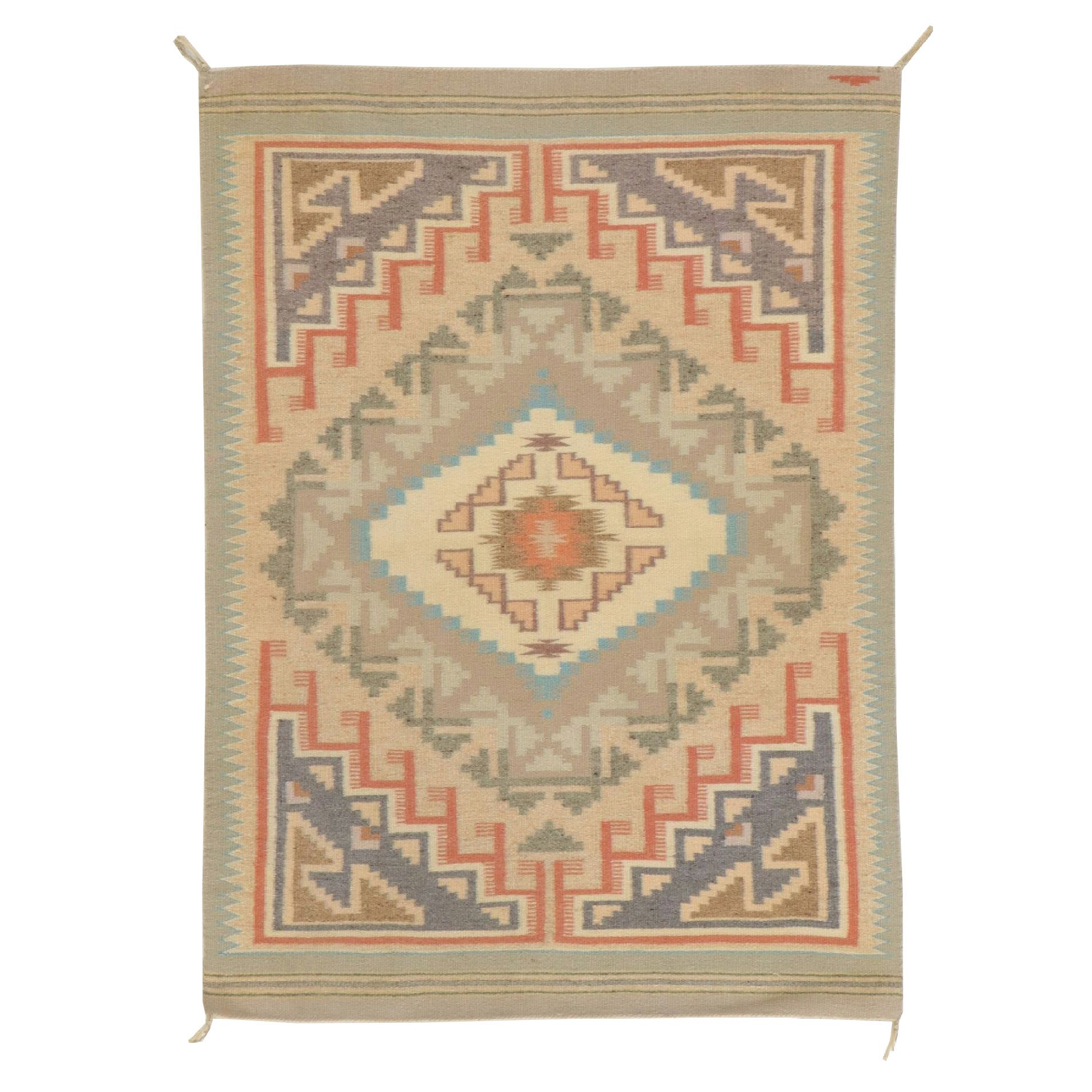 2'11 x 4' Handwoven Navajo Burntwater Accent Rug