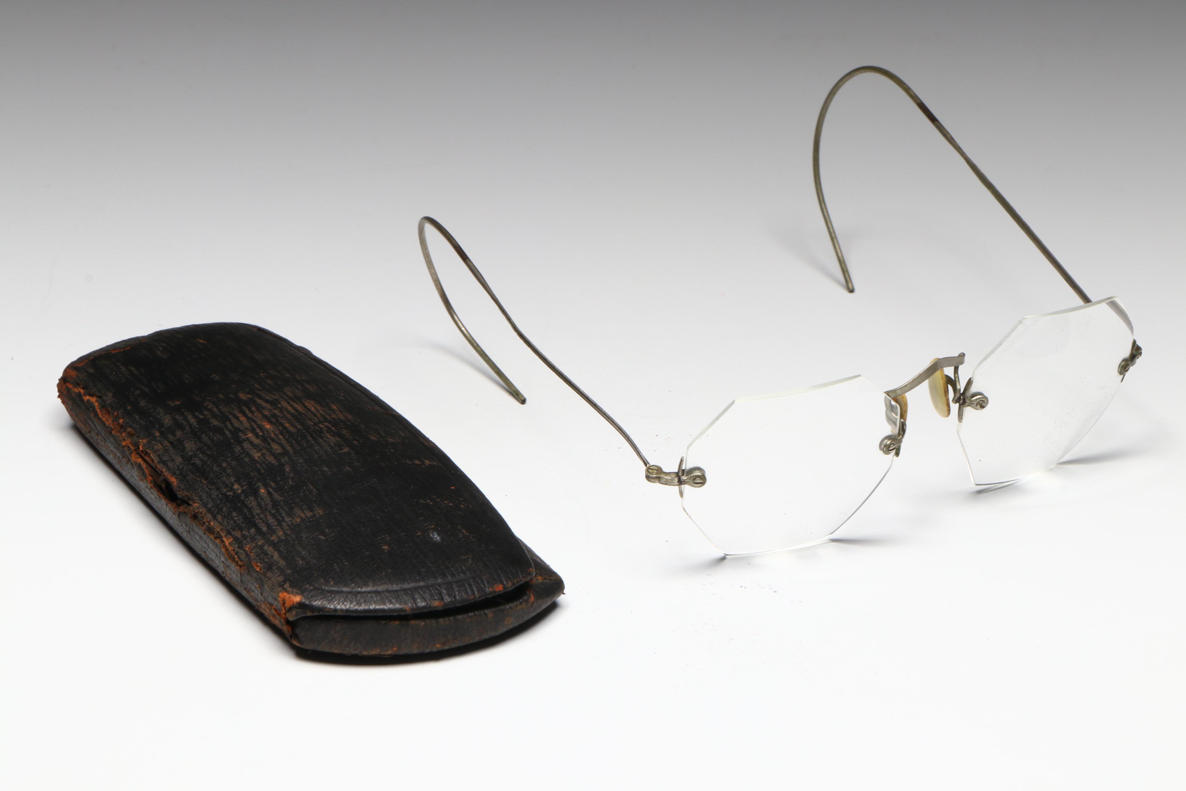 Gold Filled and Wire Frame Eyeglasses, Early to Mid-20th Century