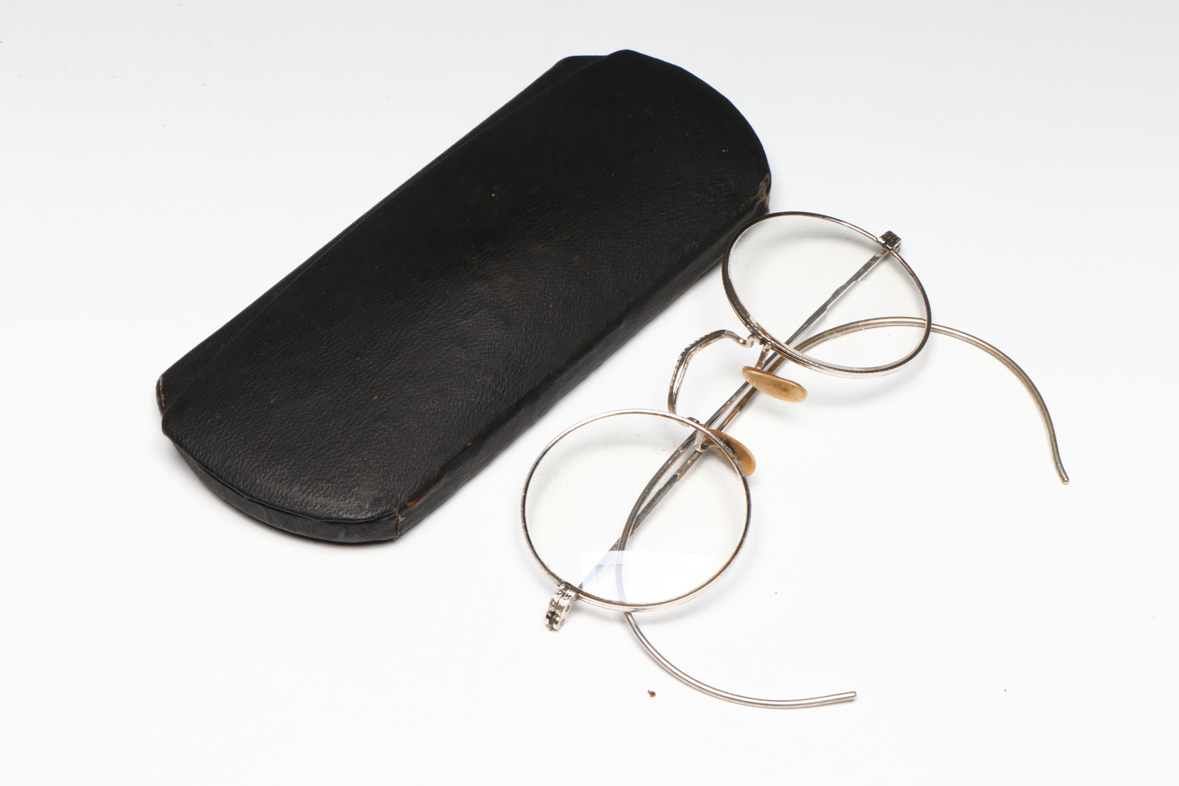 Gold Filled and Wire Frame Eyeglasses, Early to Mid-20th Century