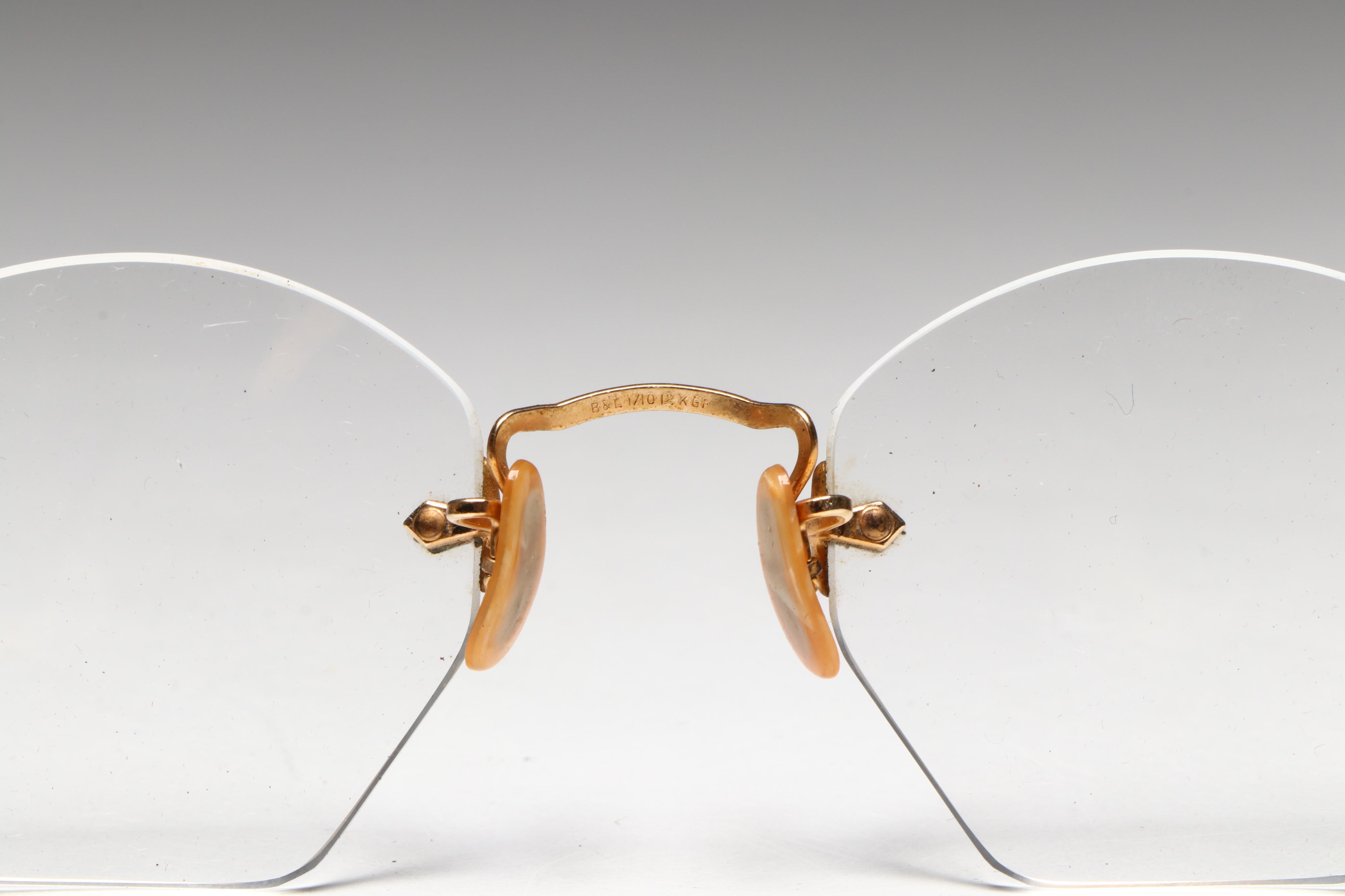 Gold Filled and Wire Frame Eyeglasses, Early to Mid-20th Century