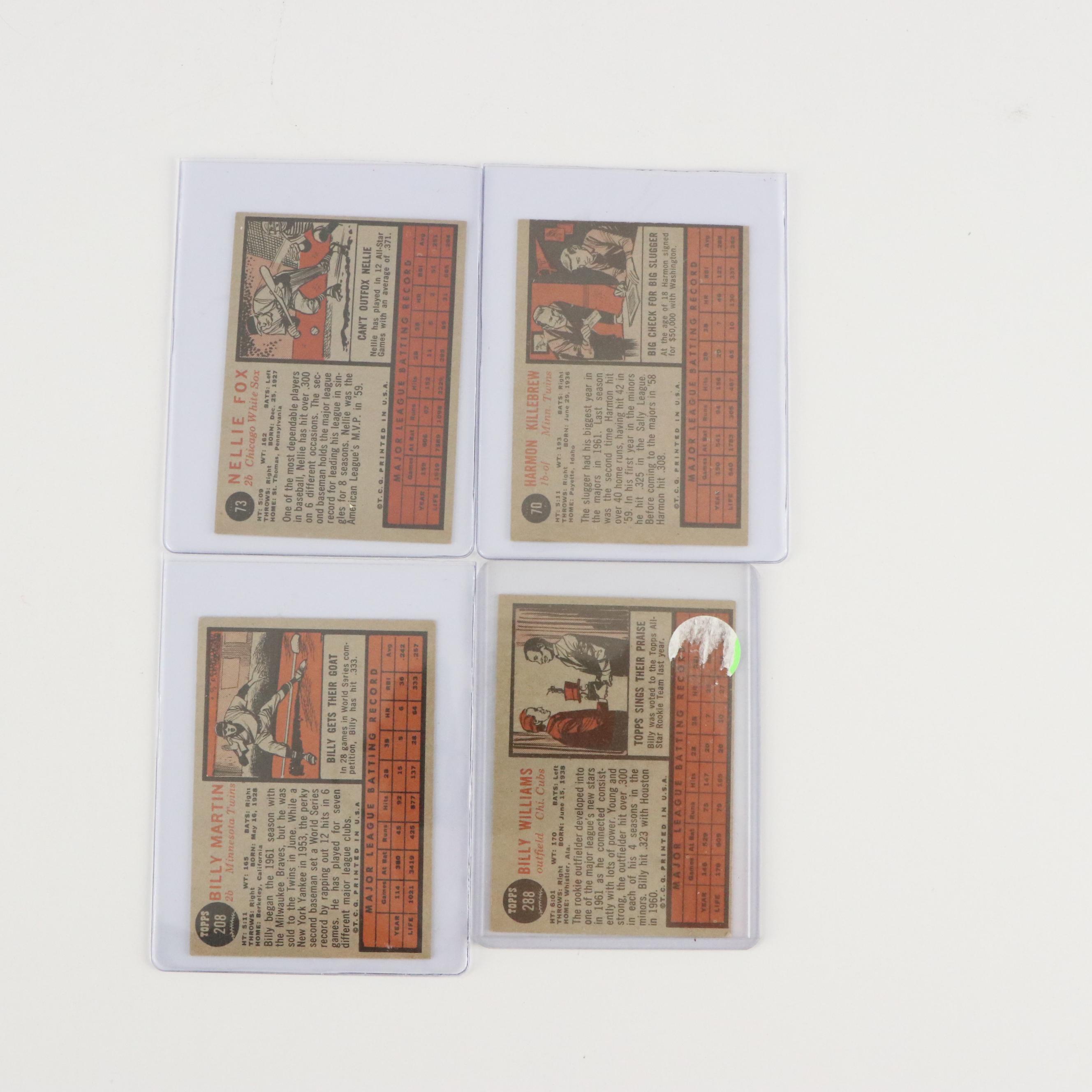 1962 Topps Baseball Cards Featuring Mickey Mantle, Frank Robinson, and More