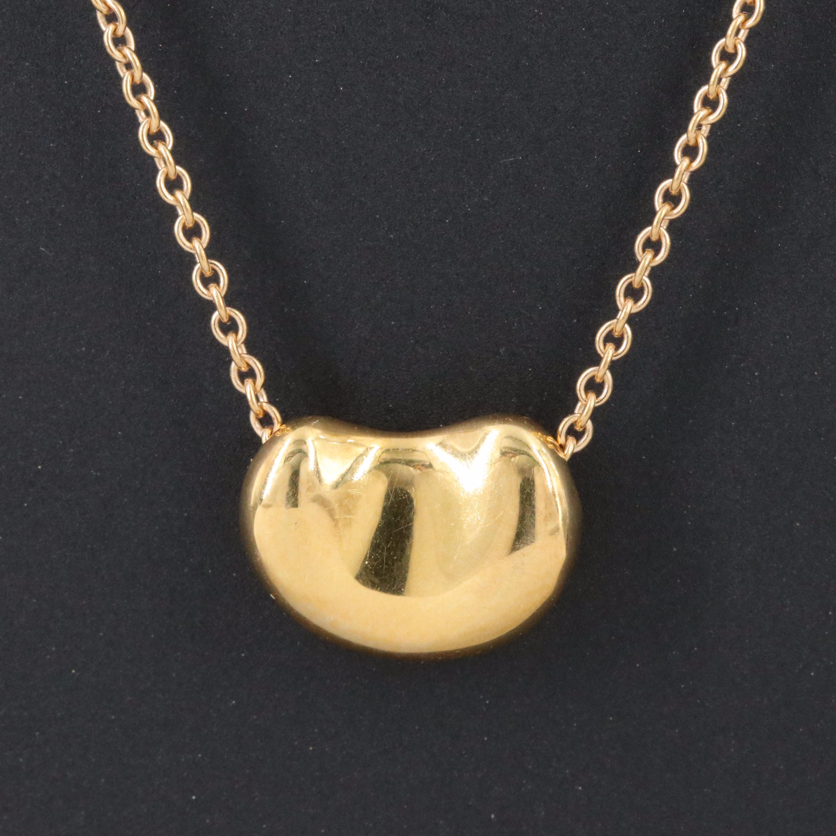 Elsa Peretti for Tiffany & Co. Bean Design 18K Necklace