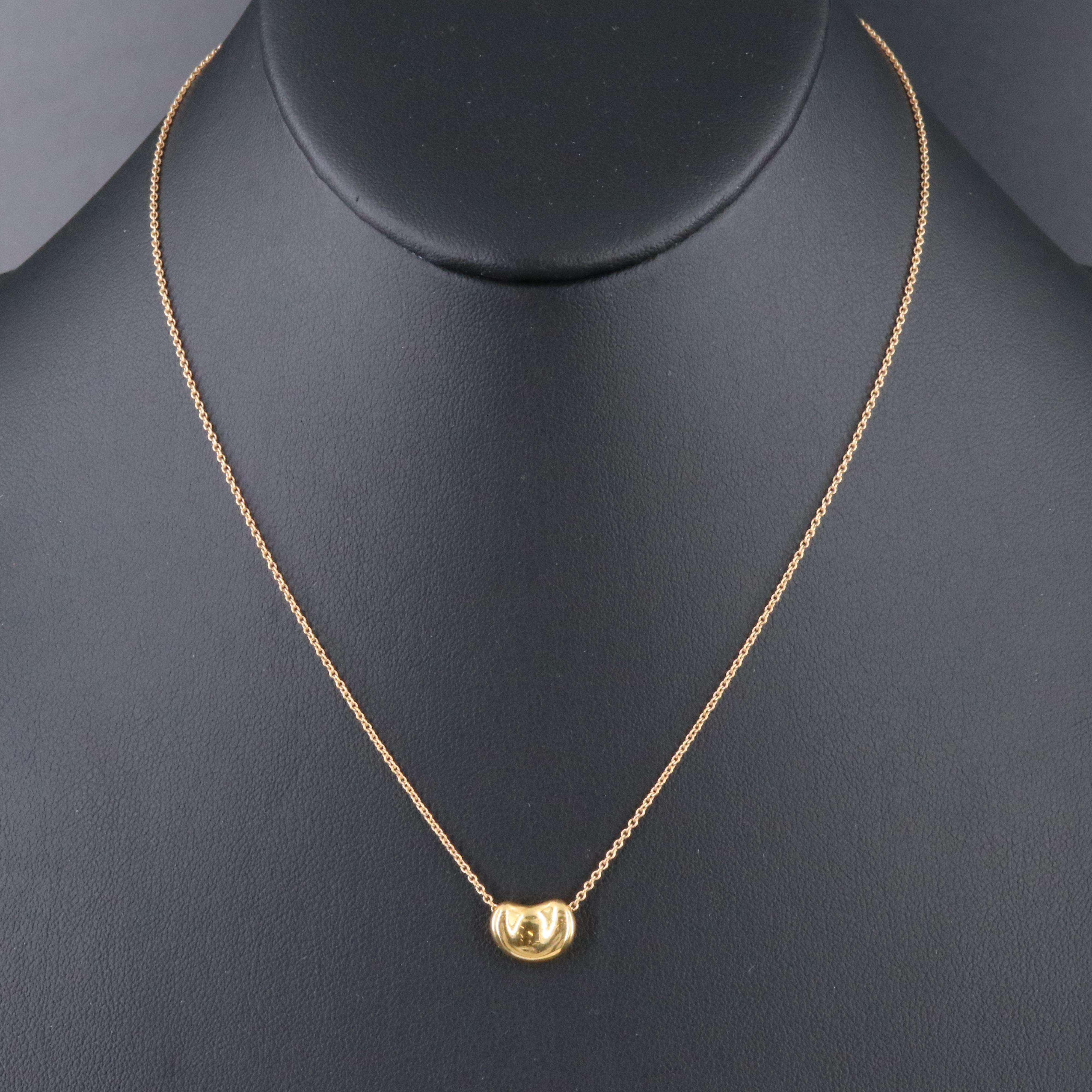 Elsa Peretti for Tiffany & Co. Bean Design 18K Necklace