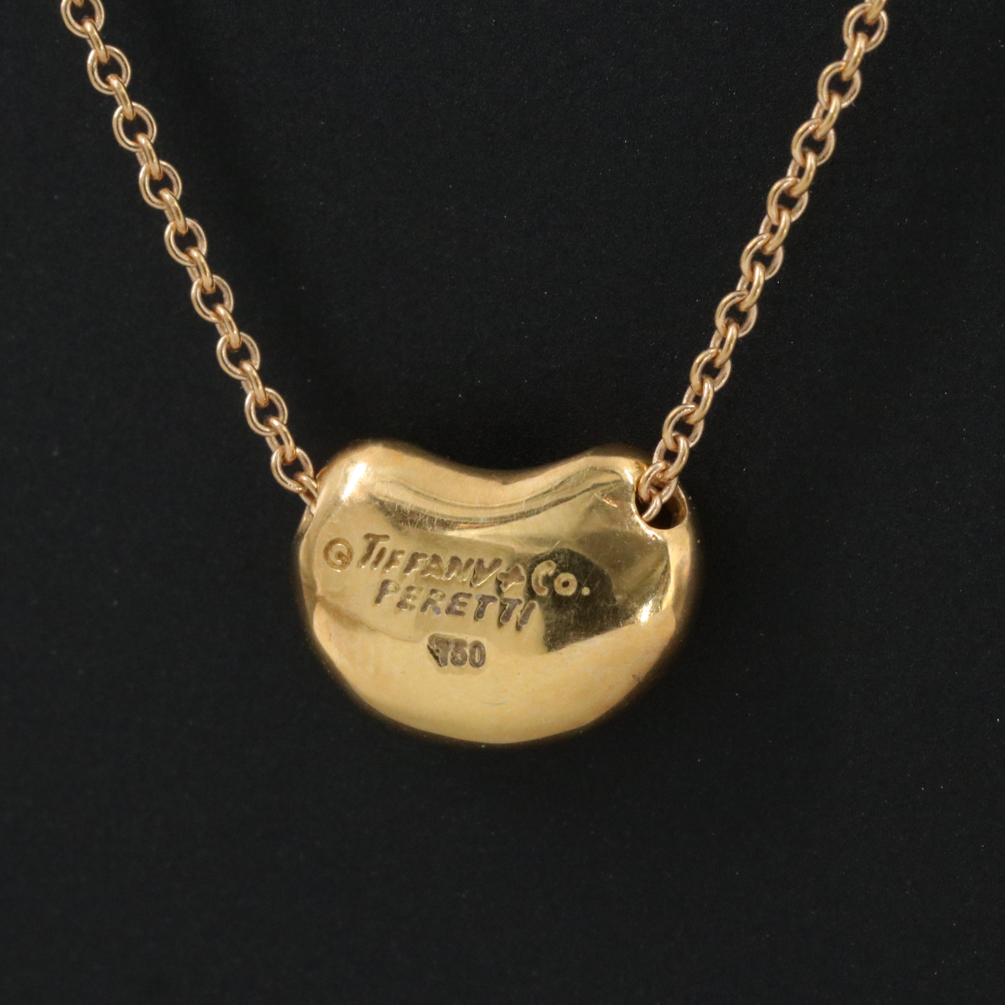 Elsa Peretti for Tiffany & Co. Bean Design 18K Necklace