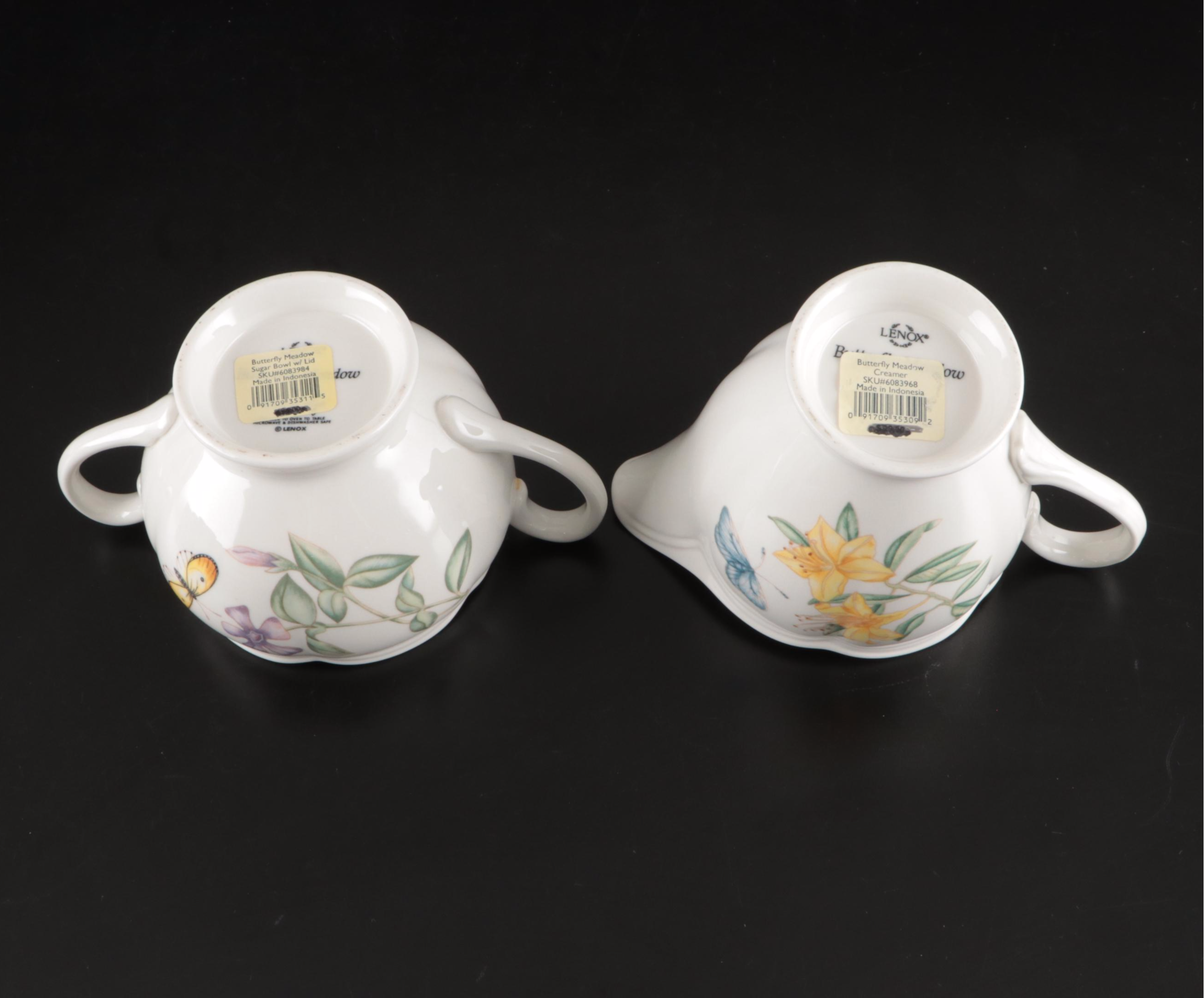 Lenox "Butterfly Meadow" Plastic Thermal Carafe with Ceramic Mugs and Dinnerware