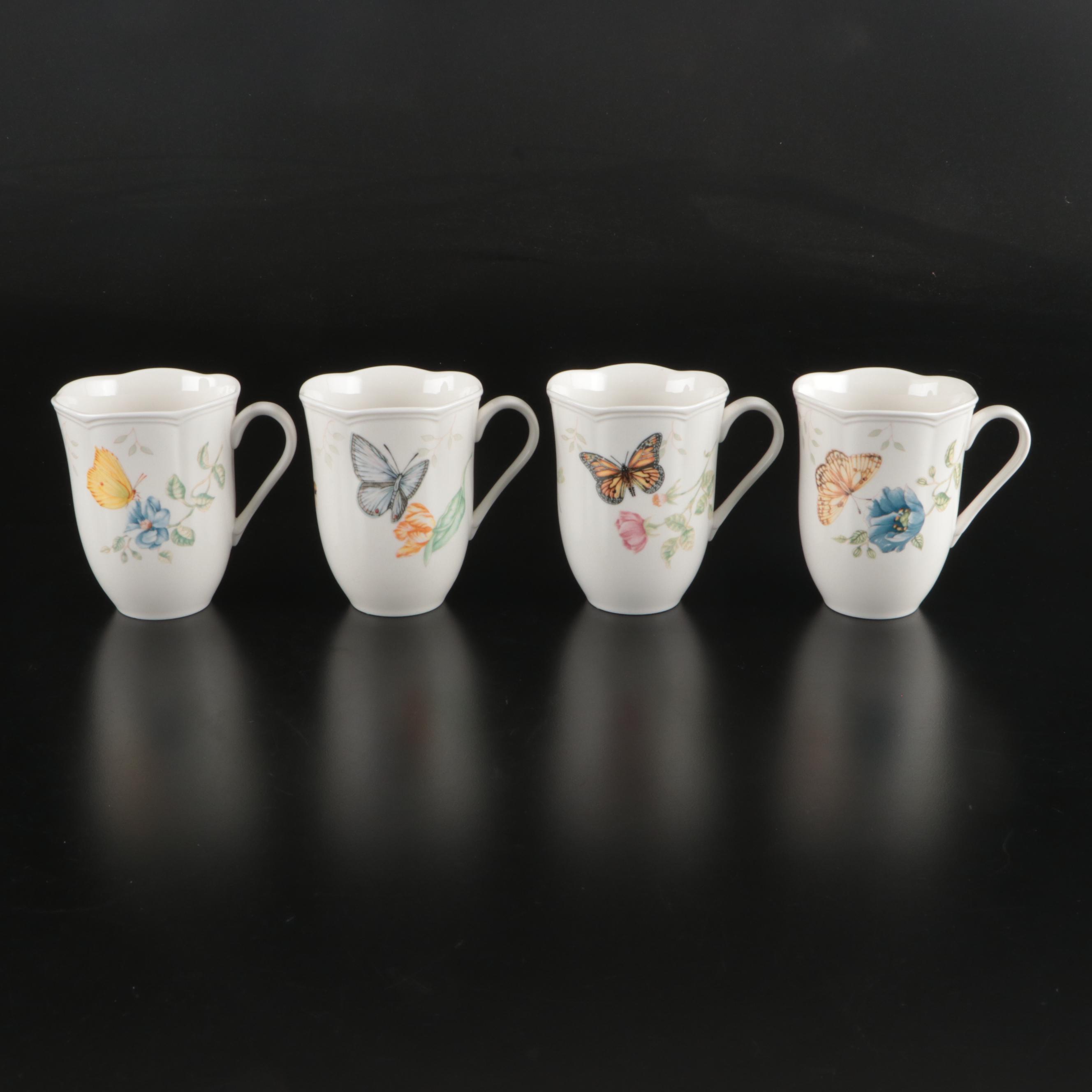 Lenox "Butterfly Meadow" Plastic Thermal Carafe with Ceramic Mugs and Dinnerware