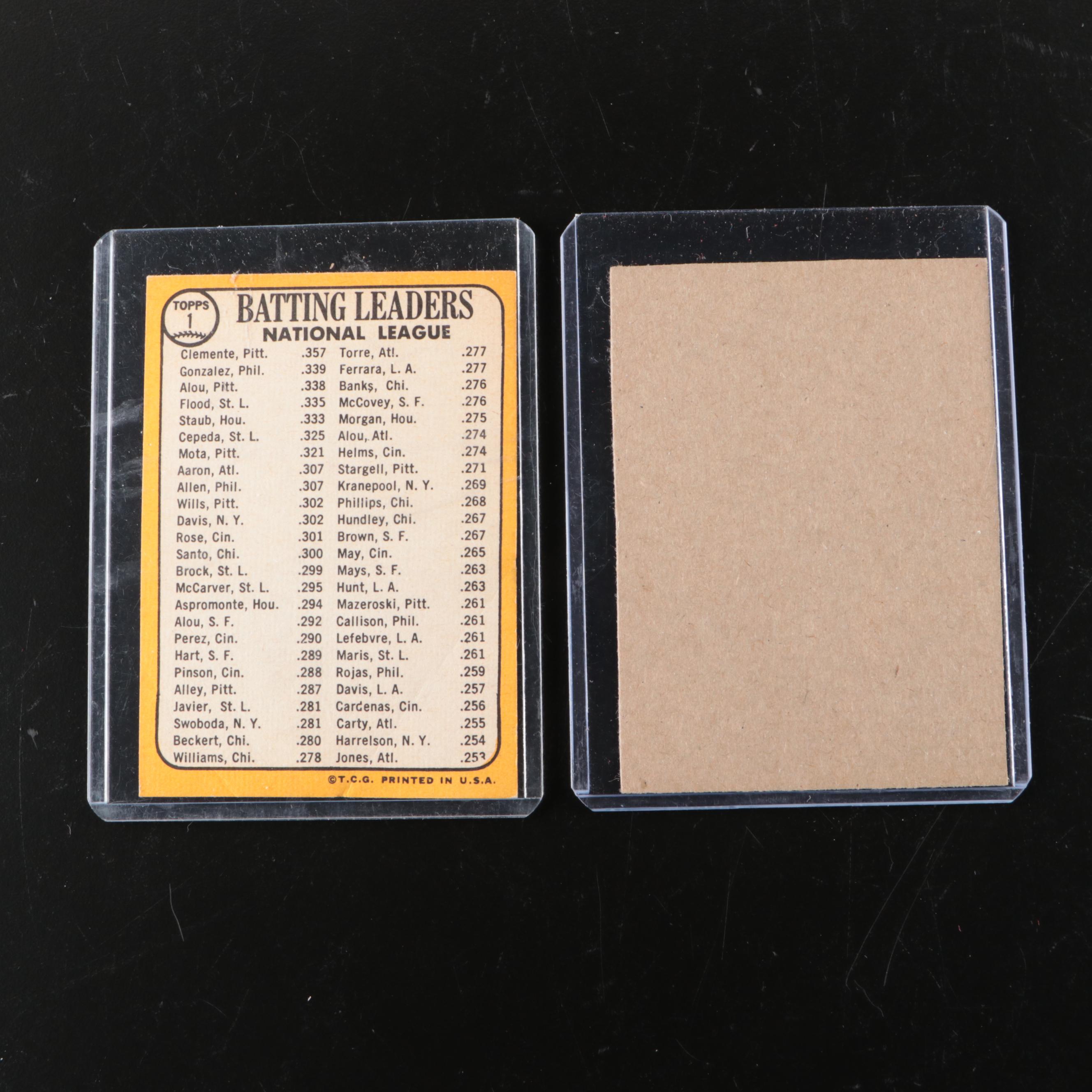 Roberto Clemente Pittsburgh Pirates Baseball Cards, 1960s-1970s