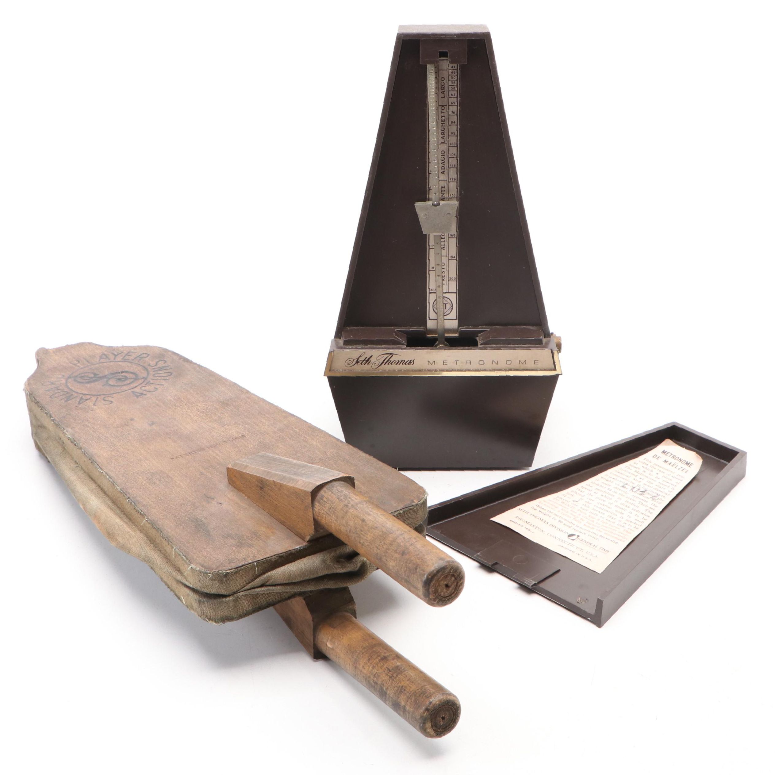 Seth Thomas Metronome with Standard Player Piano Tracker Cleaner