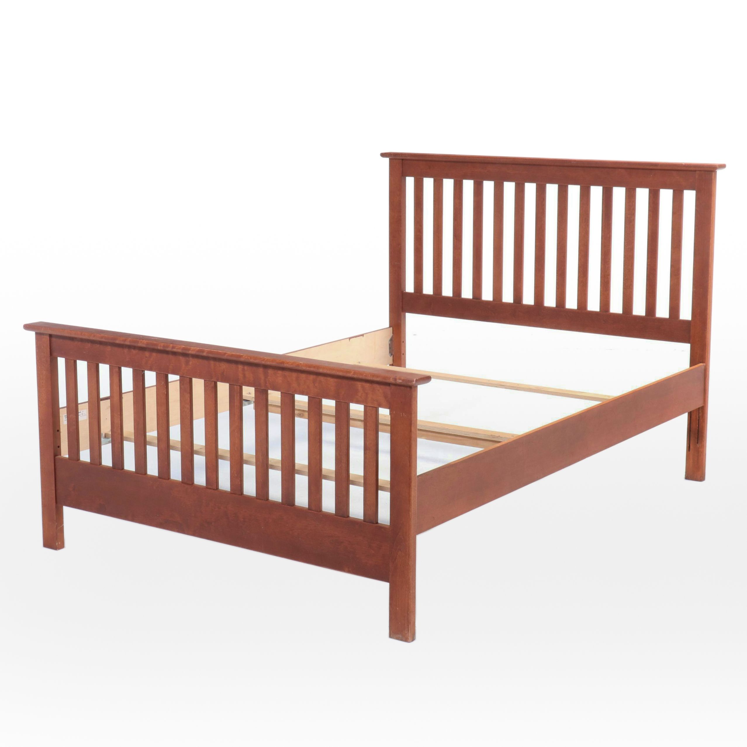 AP Industries Mission Style Cherry Finished Full Size Bed Frame