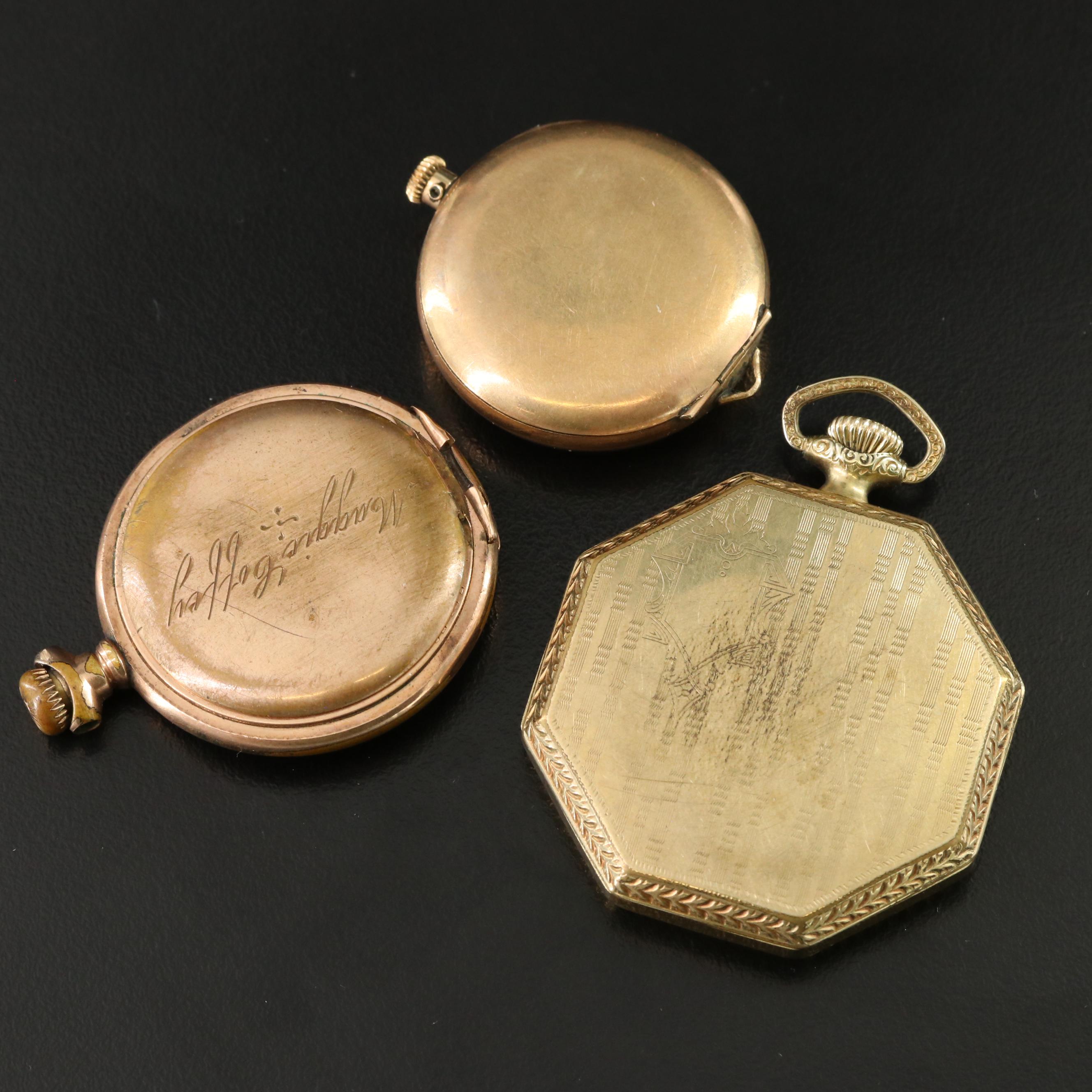 Collection of Gold Filled Elgin Pocket Watches