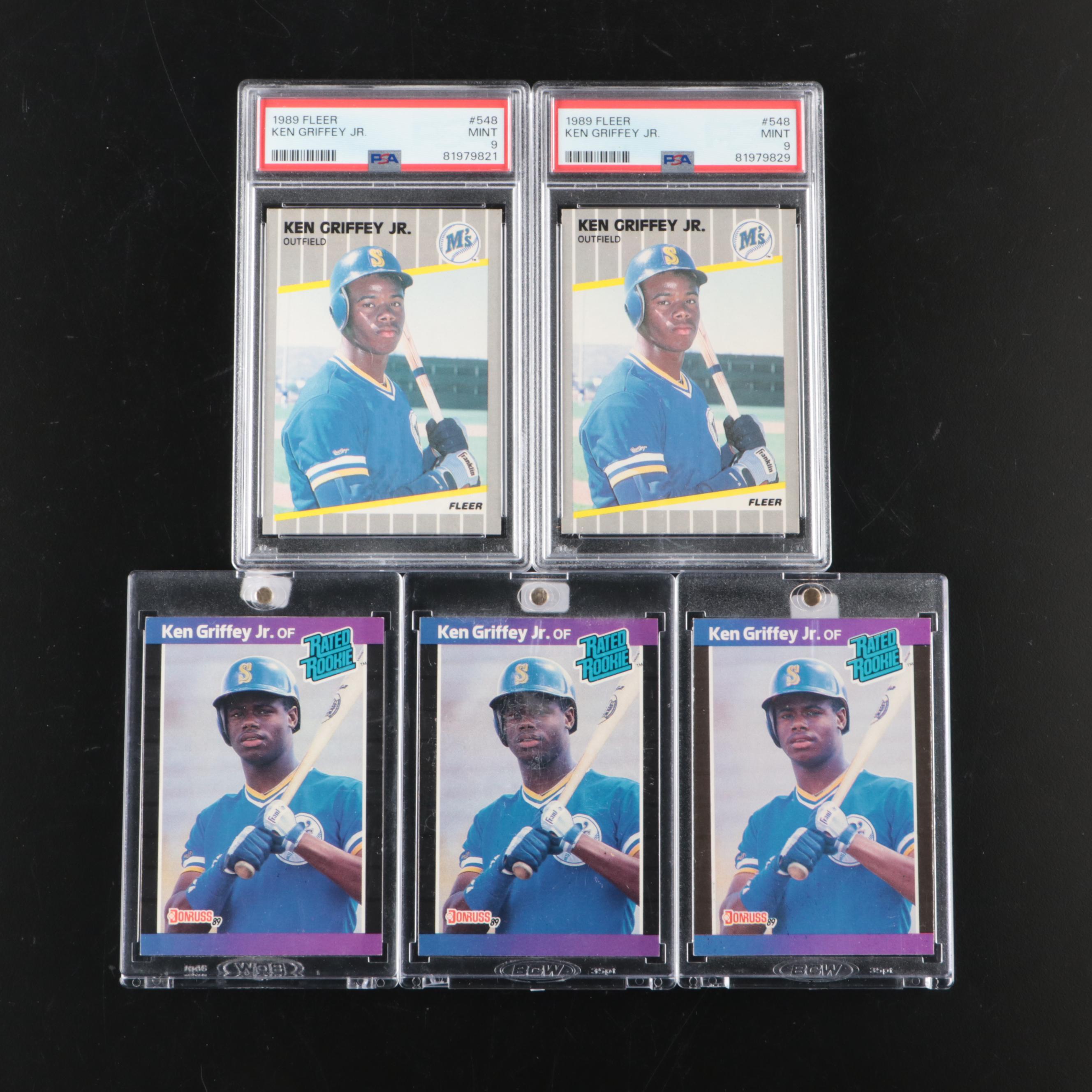 1989 Ken Griffey Jr. PSA Graded Rookie Cards with More