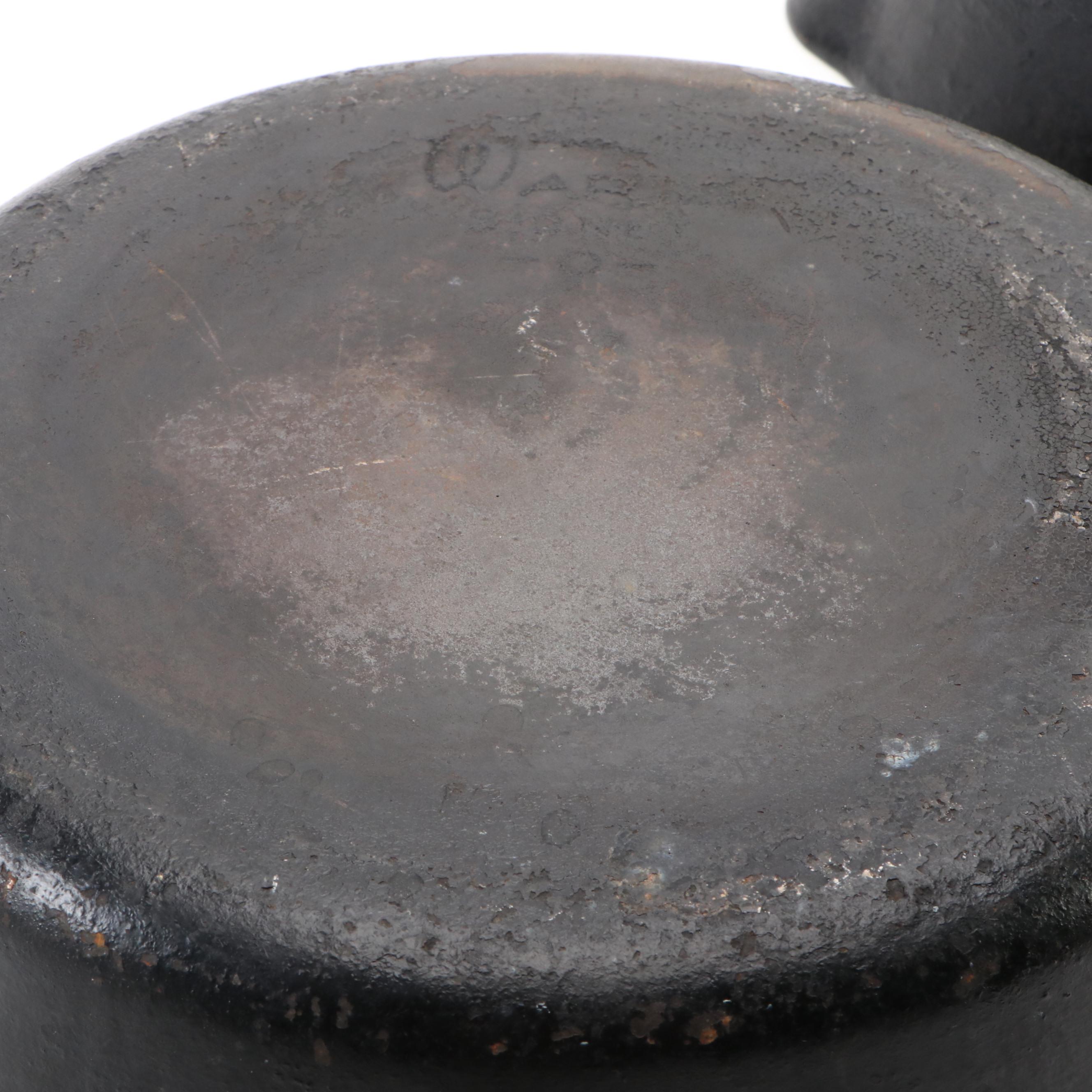 All-Clad Griddle with Wapak and Wagner Ware Sidney Cast Iron Skillets